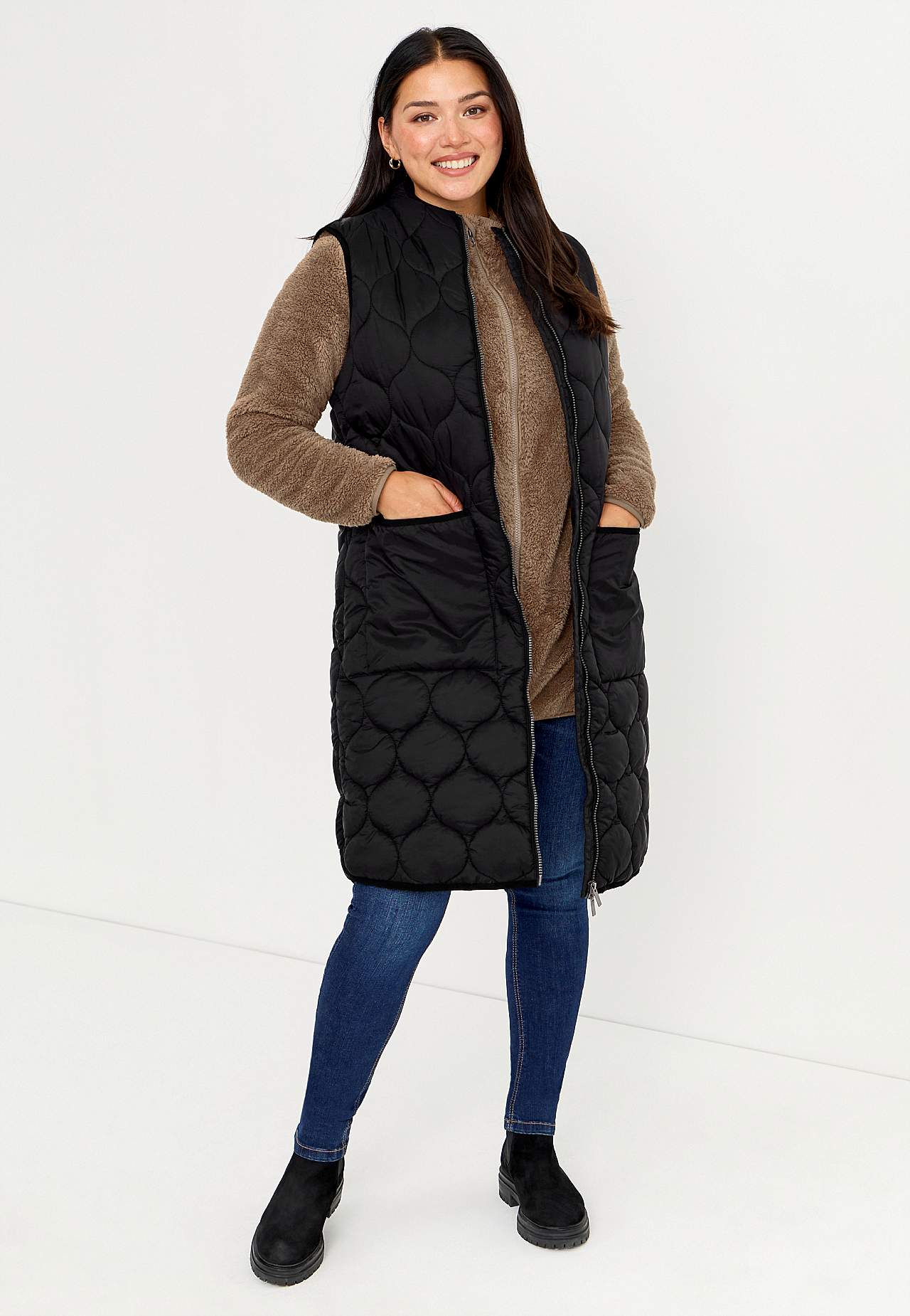 Cosy fleece jacket with hood