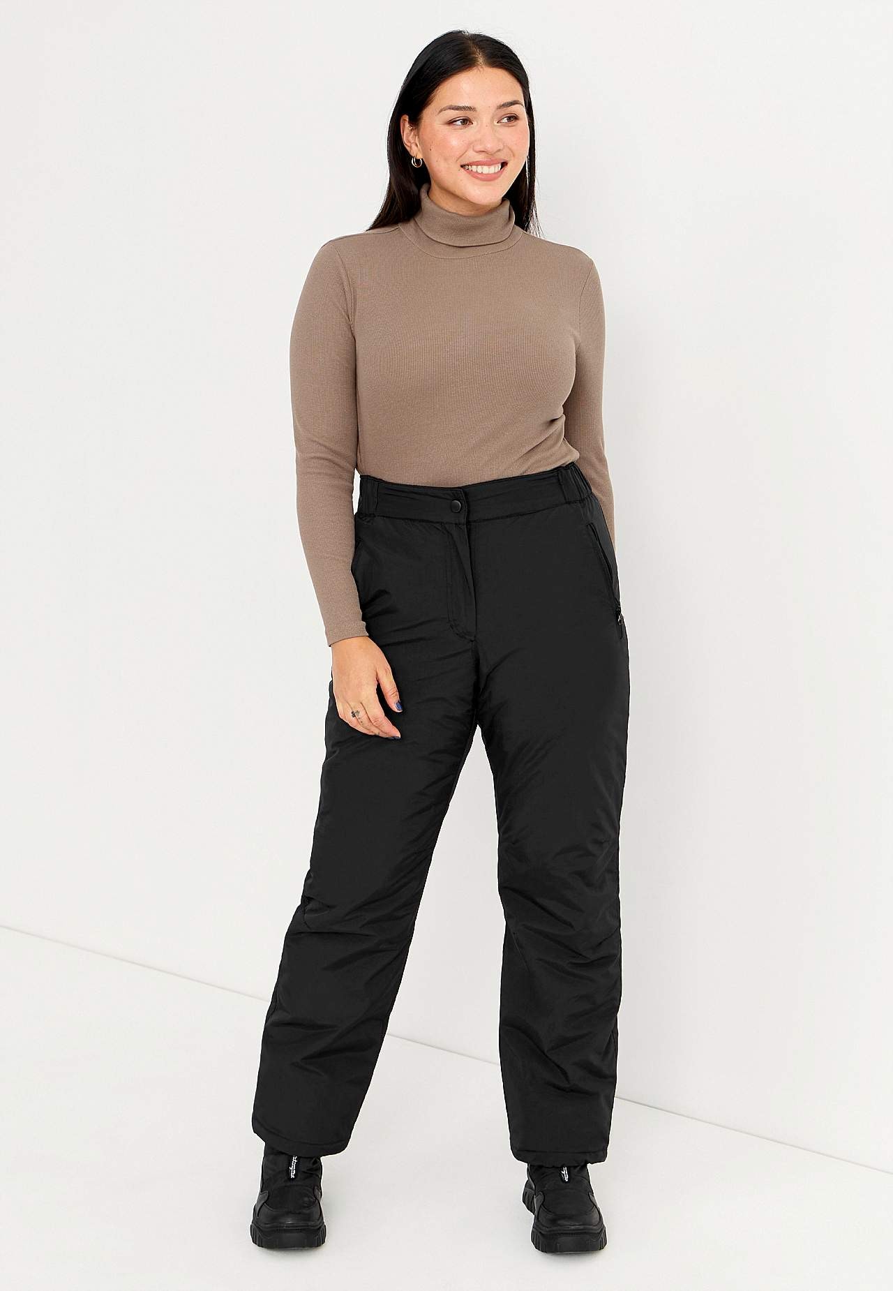 Thermal pants with zip