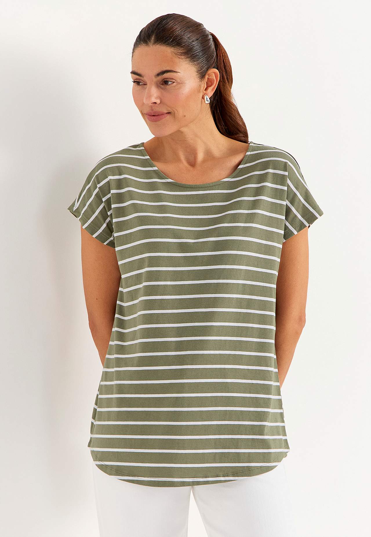 Jersey tops with cap sleeves 2-pack