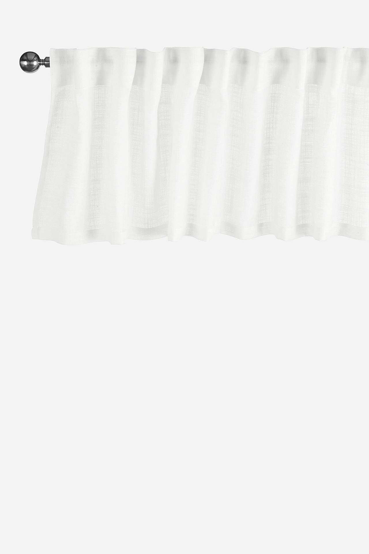 Unicoloured multi length tape pelmet with linen look