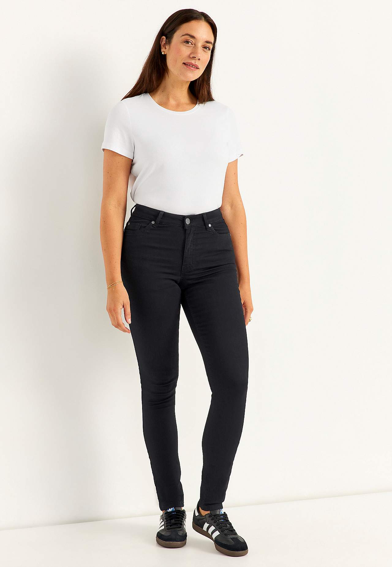 Jeans i denim med stretch - to lengder Ella