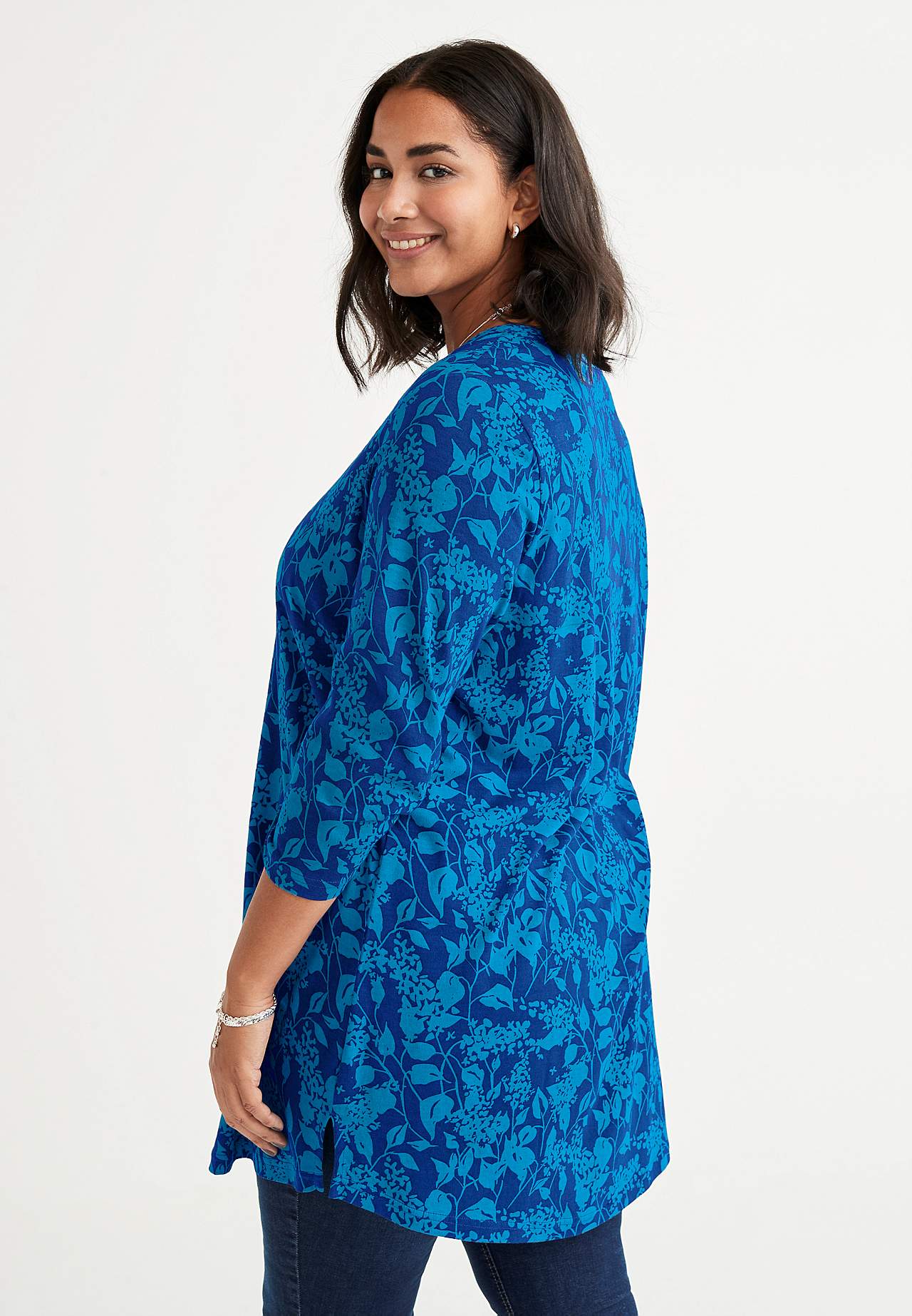 Jersey tuniq with v neckline