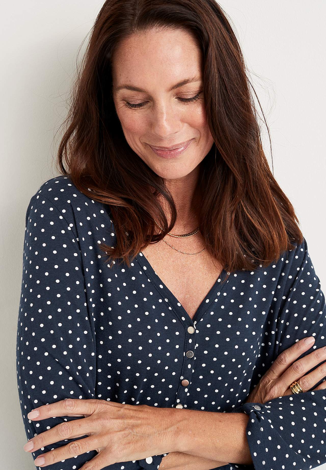 Jersey tuniq with v neckline
