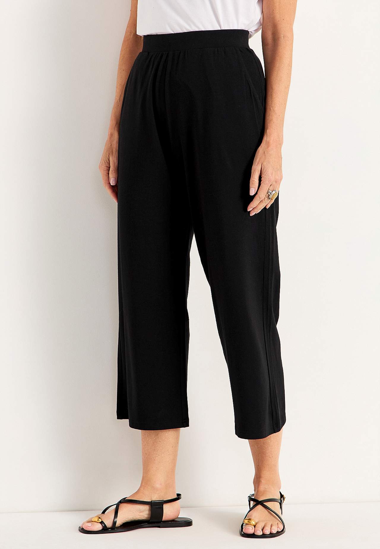 Jersey pants in soft cotton and modal blend