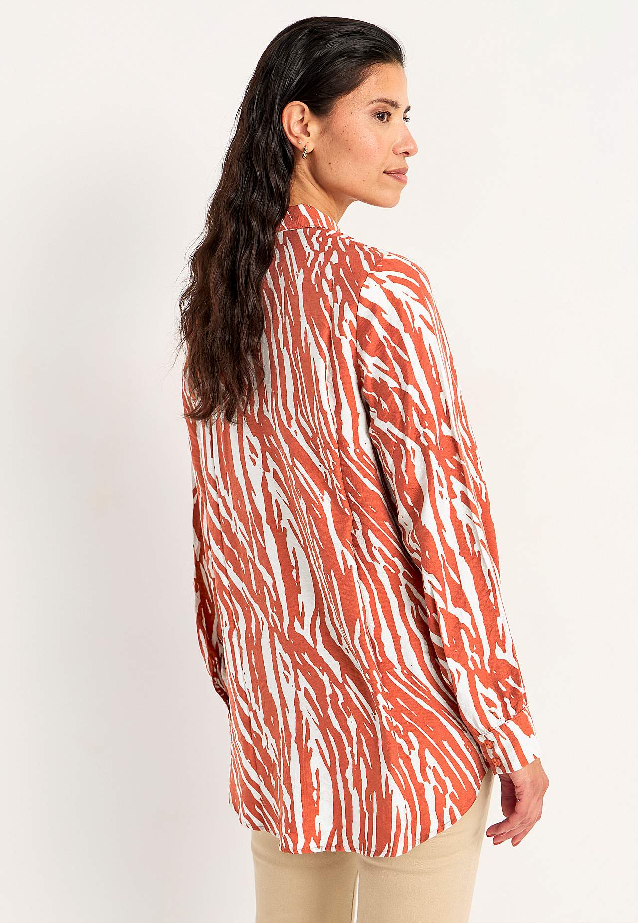 Long-sleeved, woven tunic