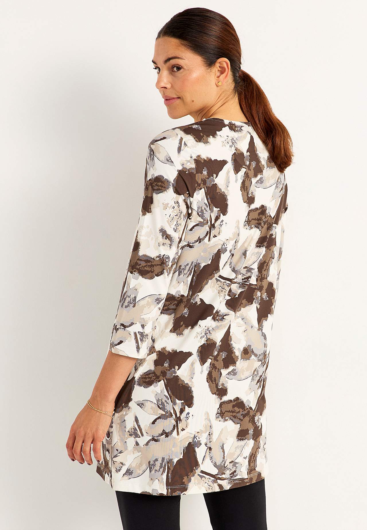 Jersey tuniq with buttons