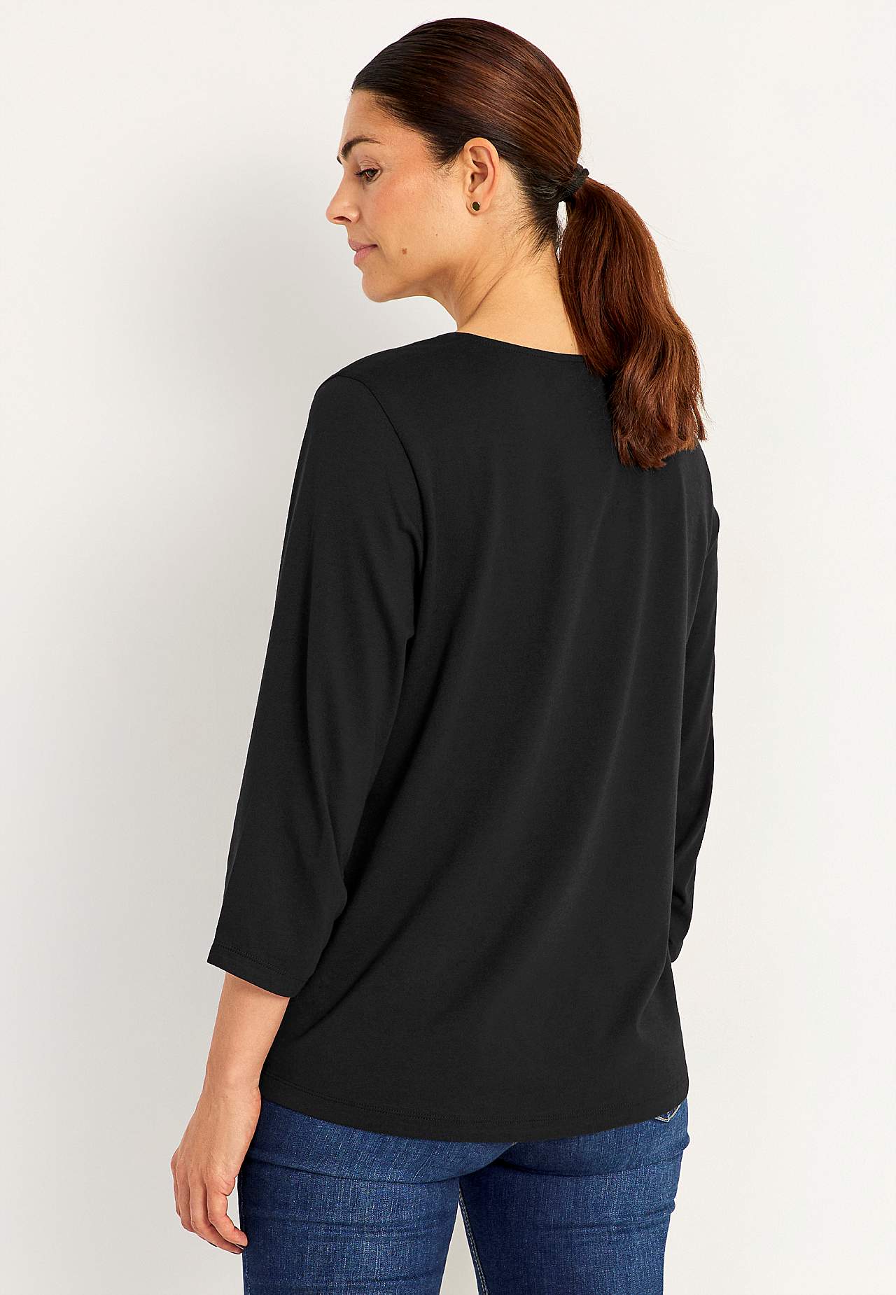 Jersey top with gatherings