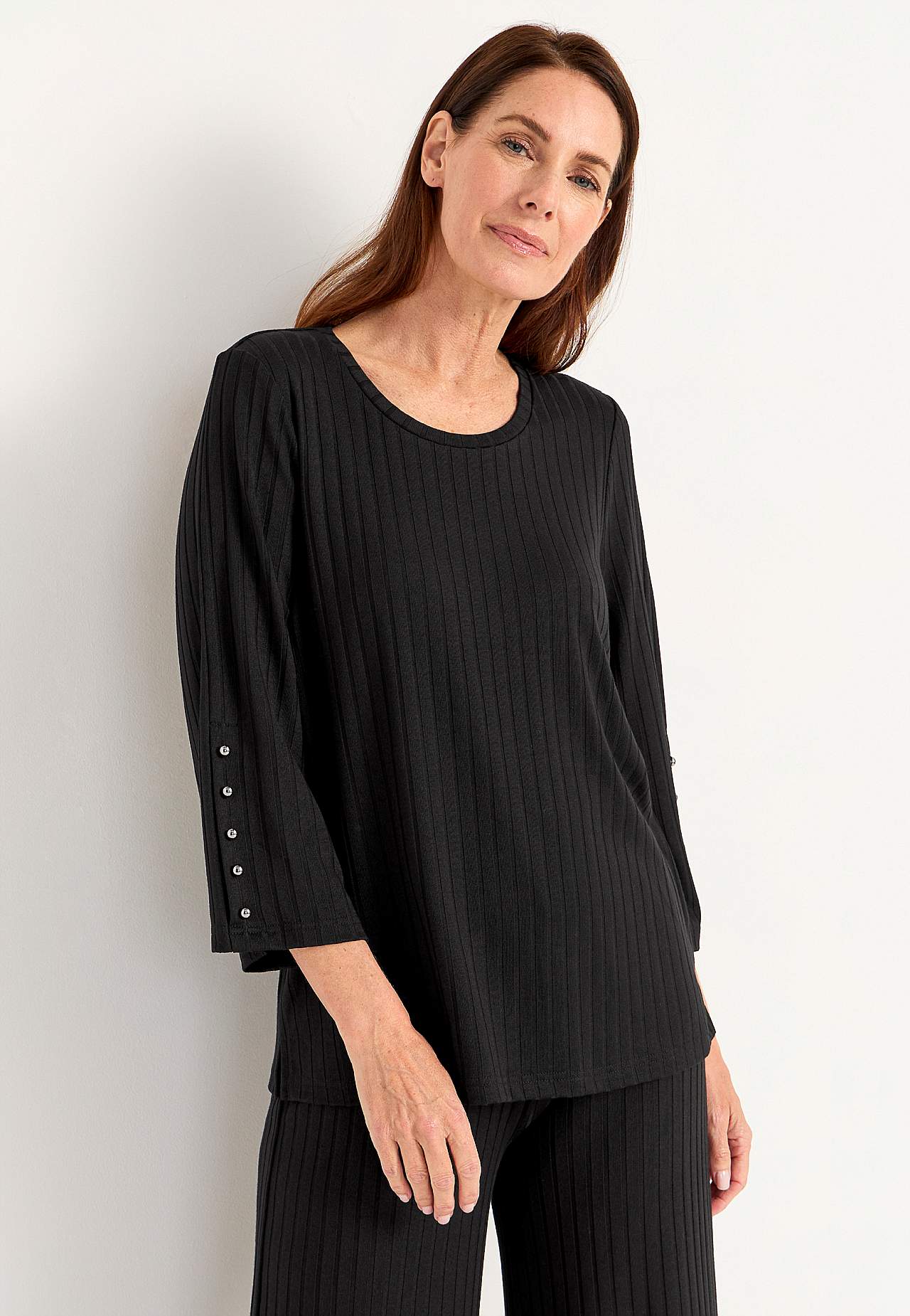 Jersey top with buttons
