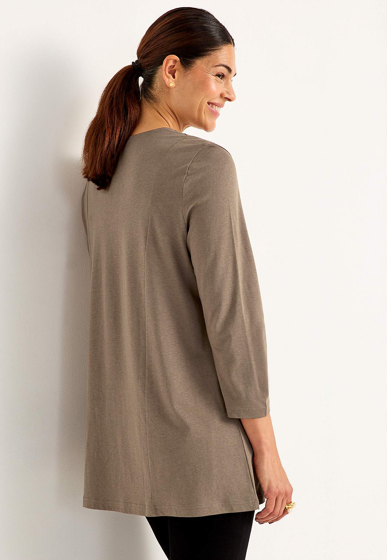 Jersey tuniq with crease detail