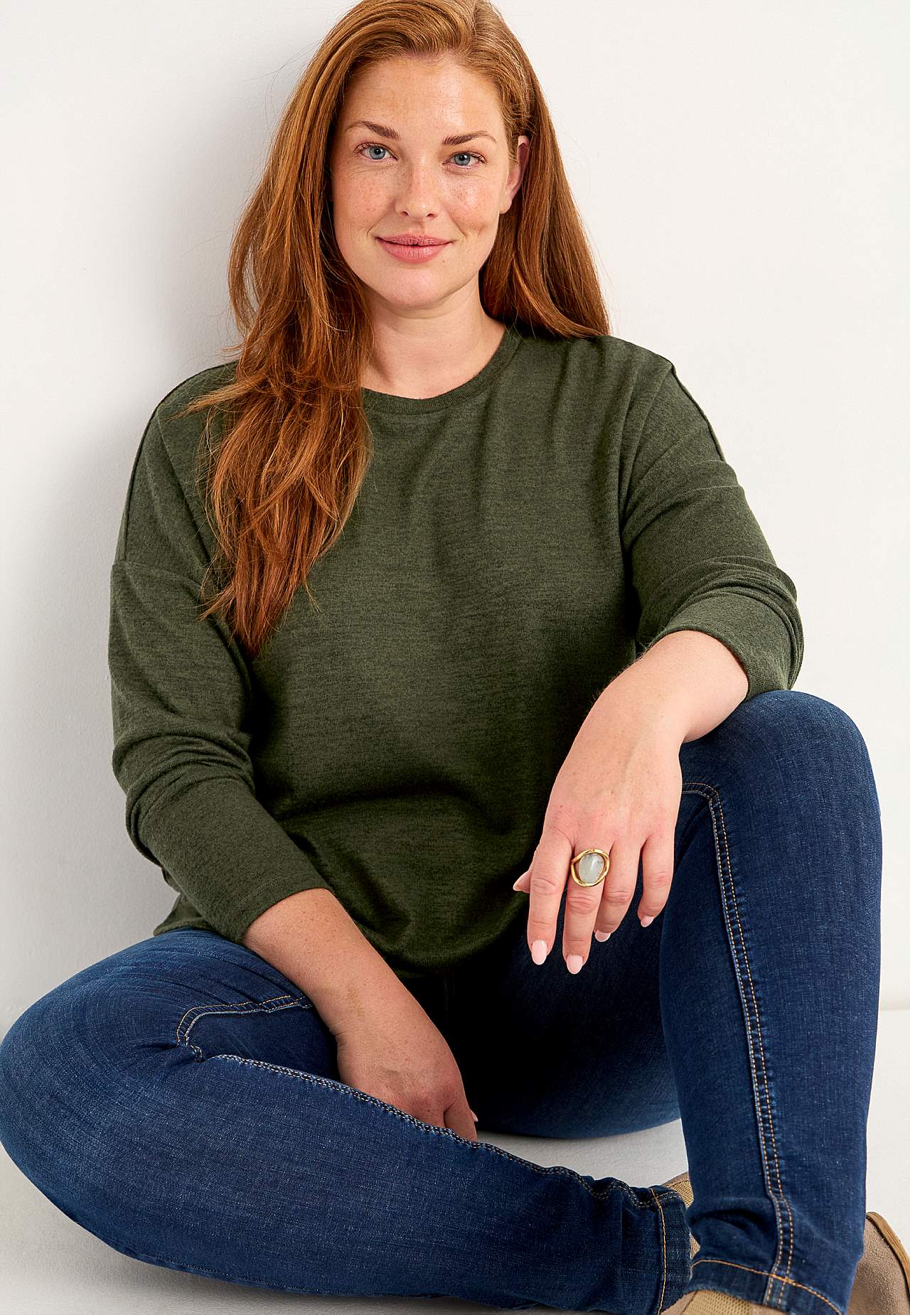 Super soft, long-sleeved jersey top