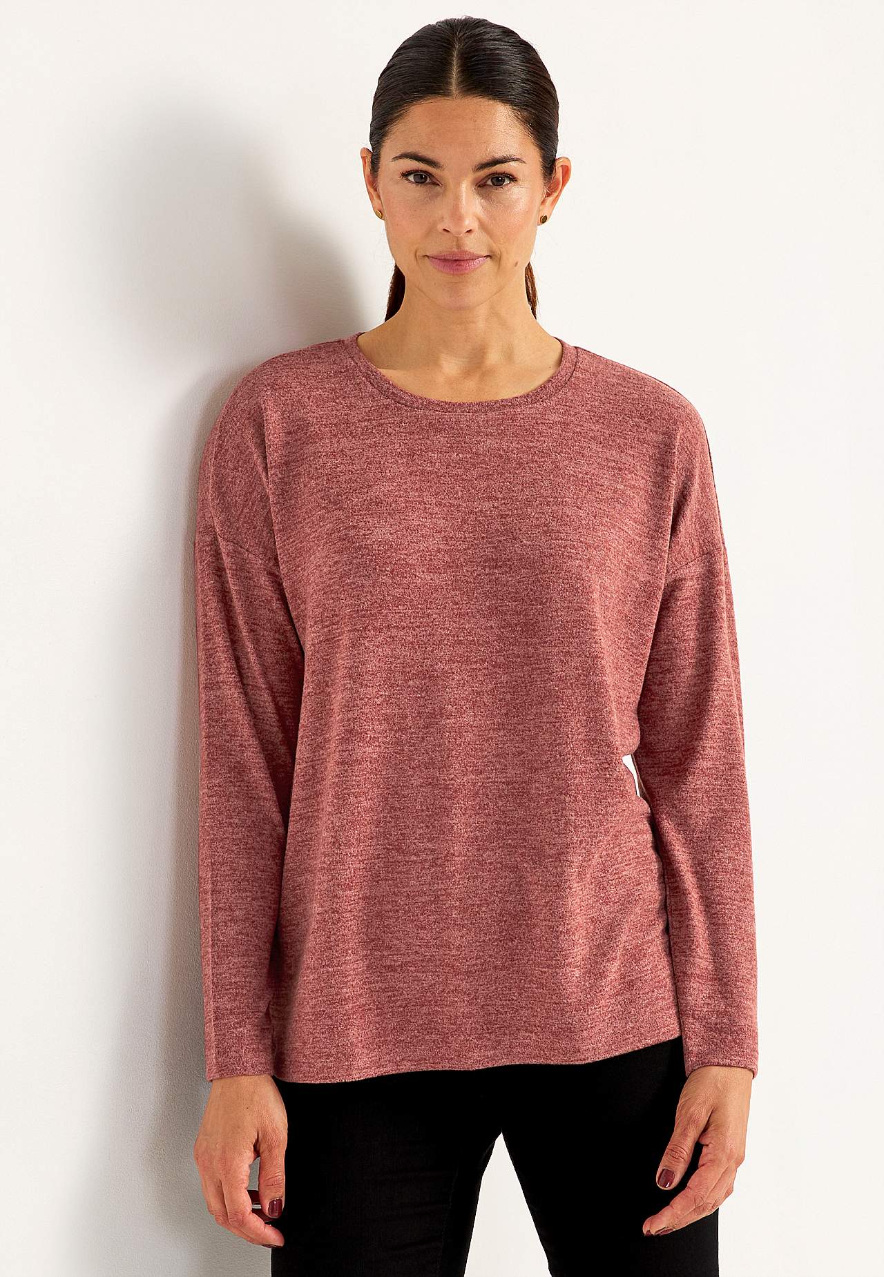 Super soft, long-sleeved jersey top