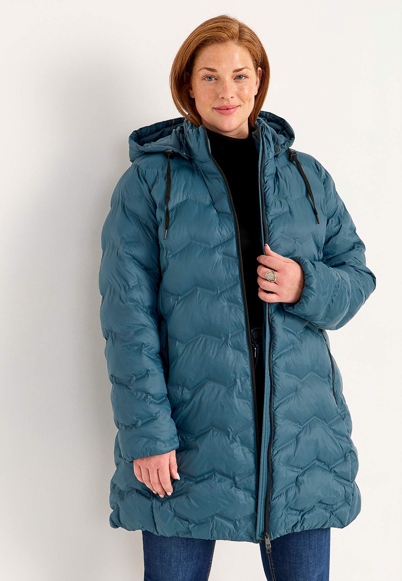 Jacket with down feel