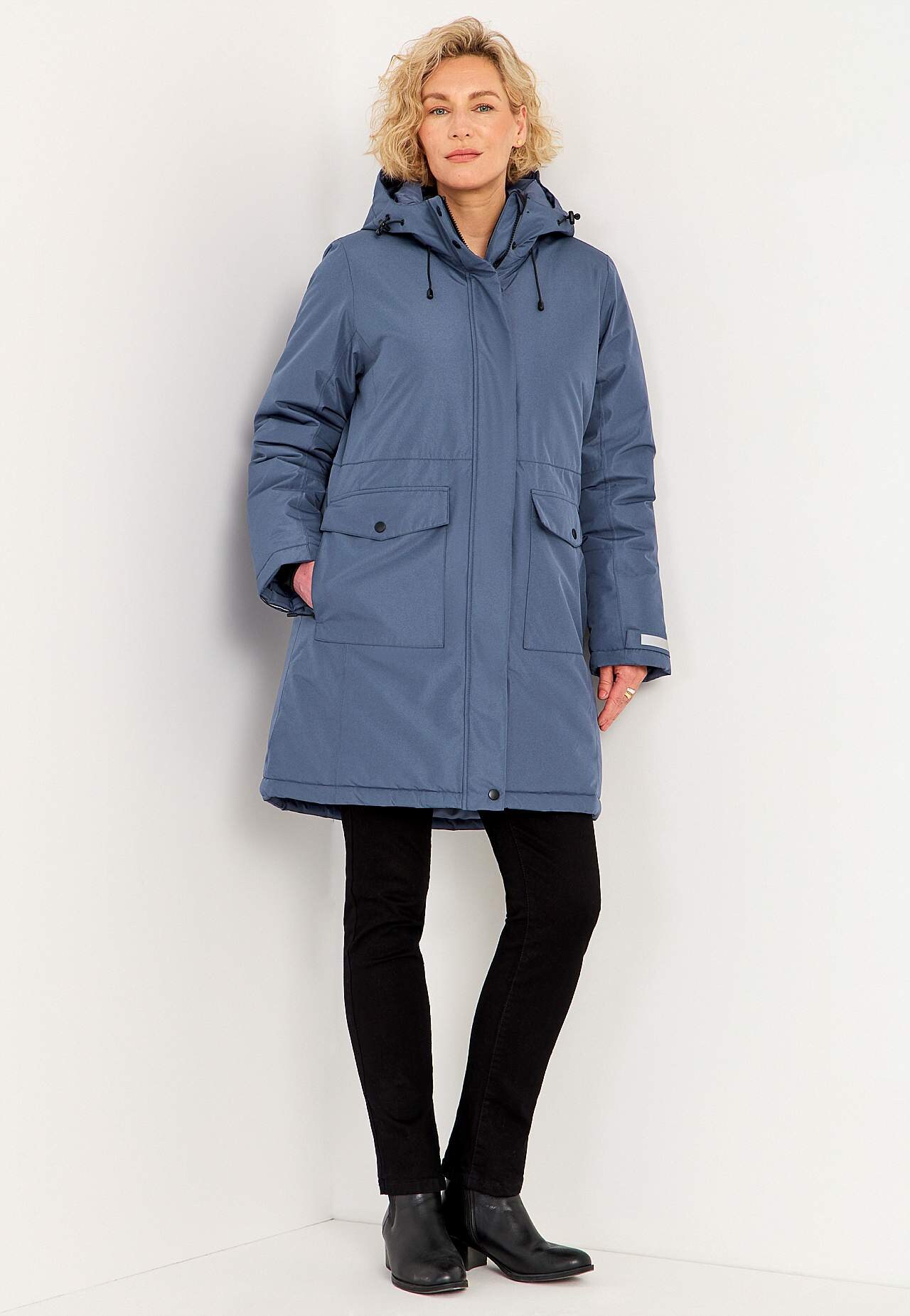 Functional jacket with sewn hood