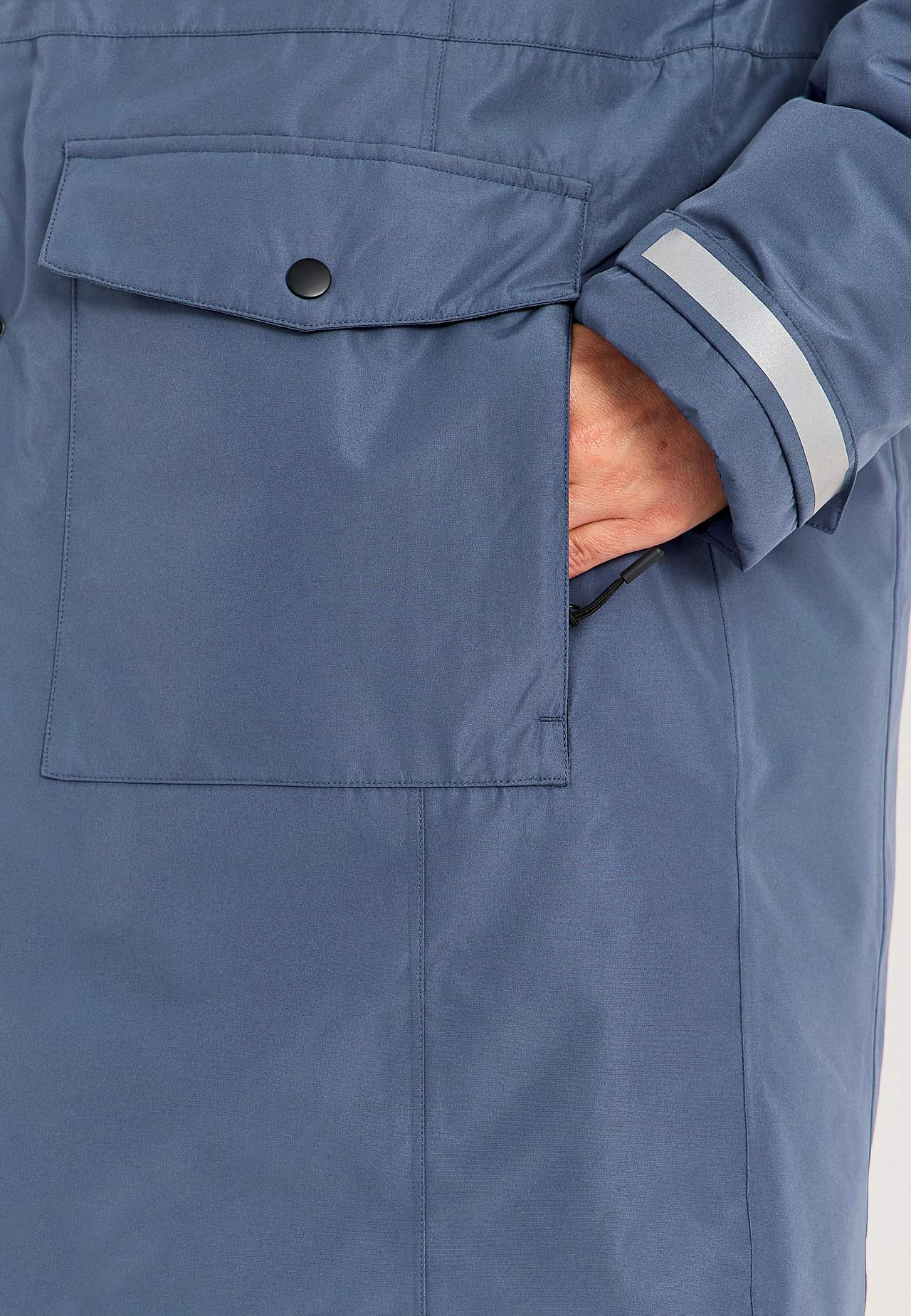 Functional jacket with sewn hood