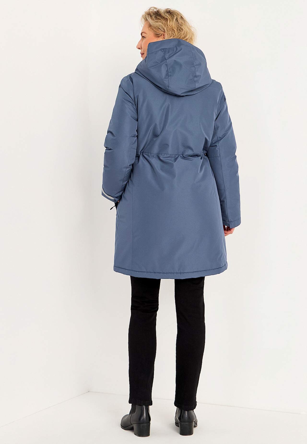 Functional jacket with sewn hood