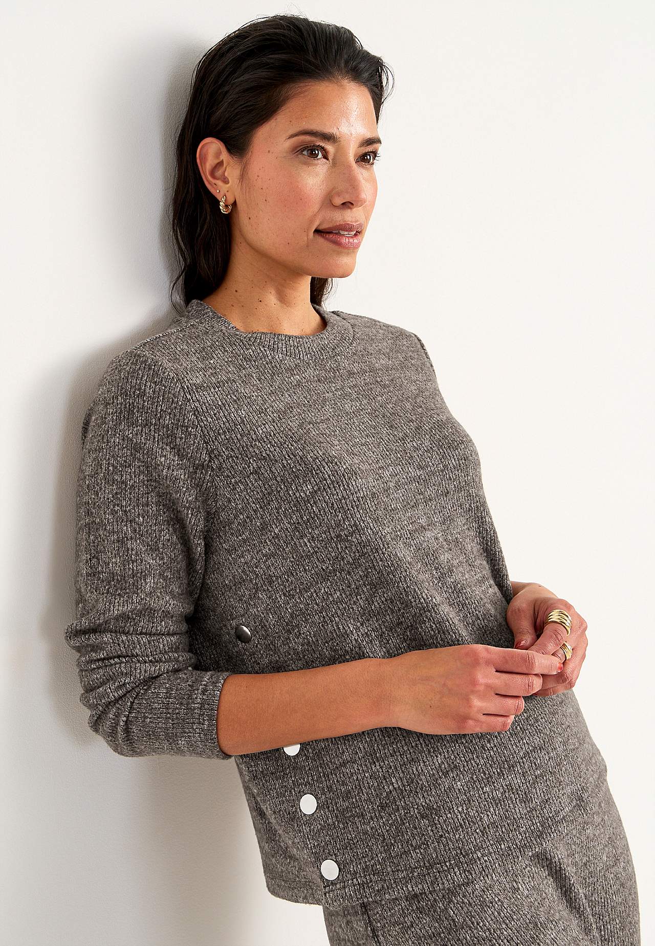 Super soft sweater with buttons