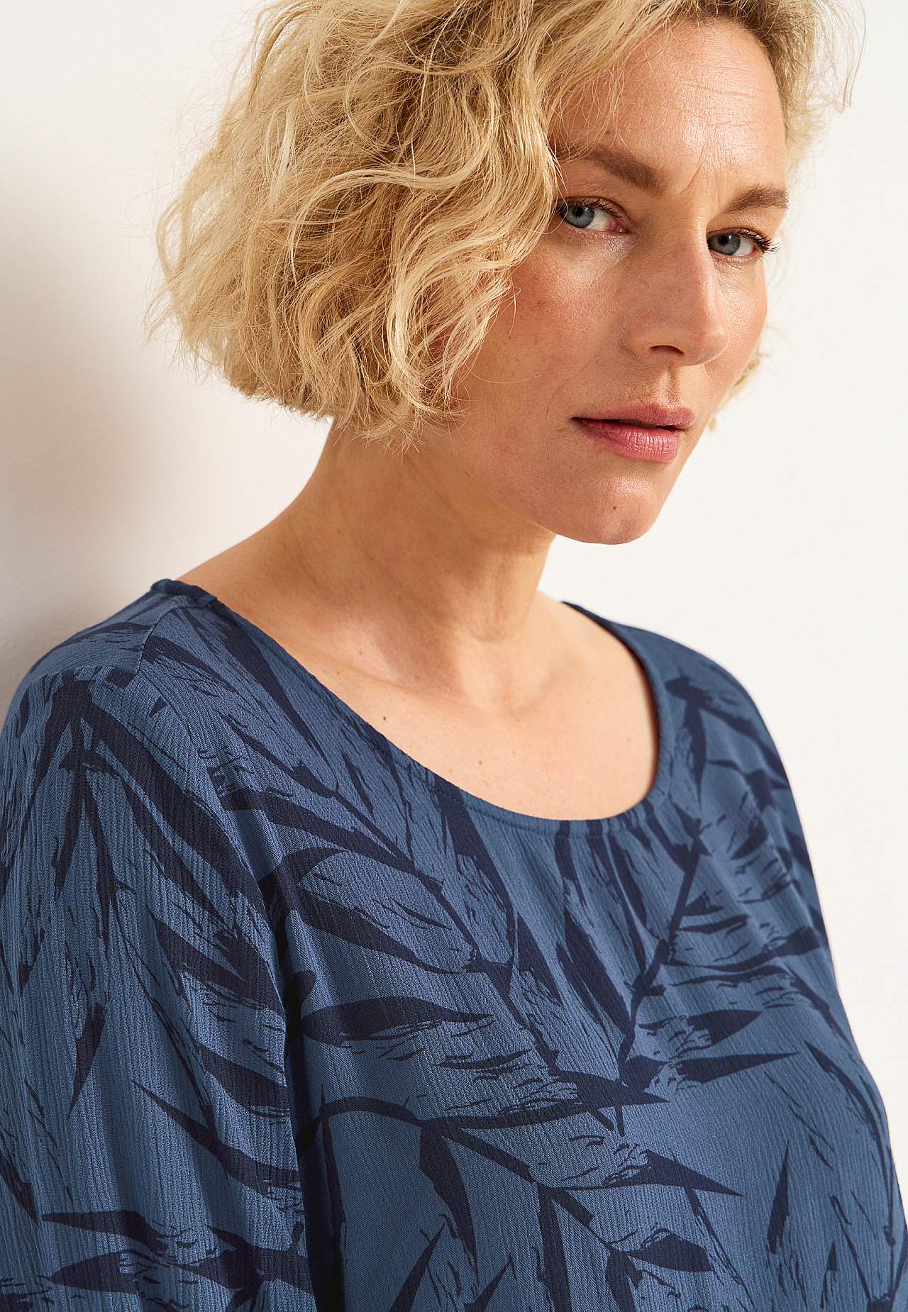Tunic with textured weave fabric