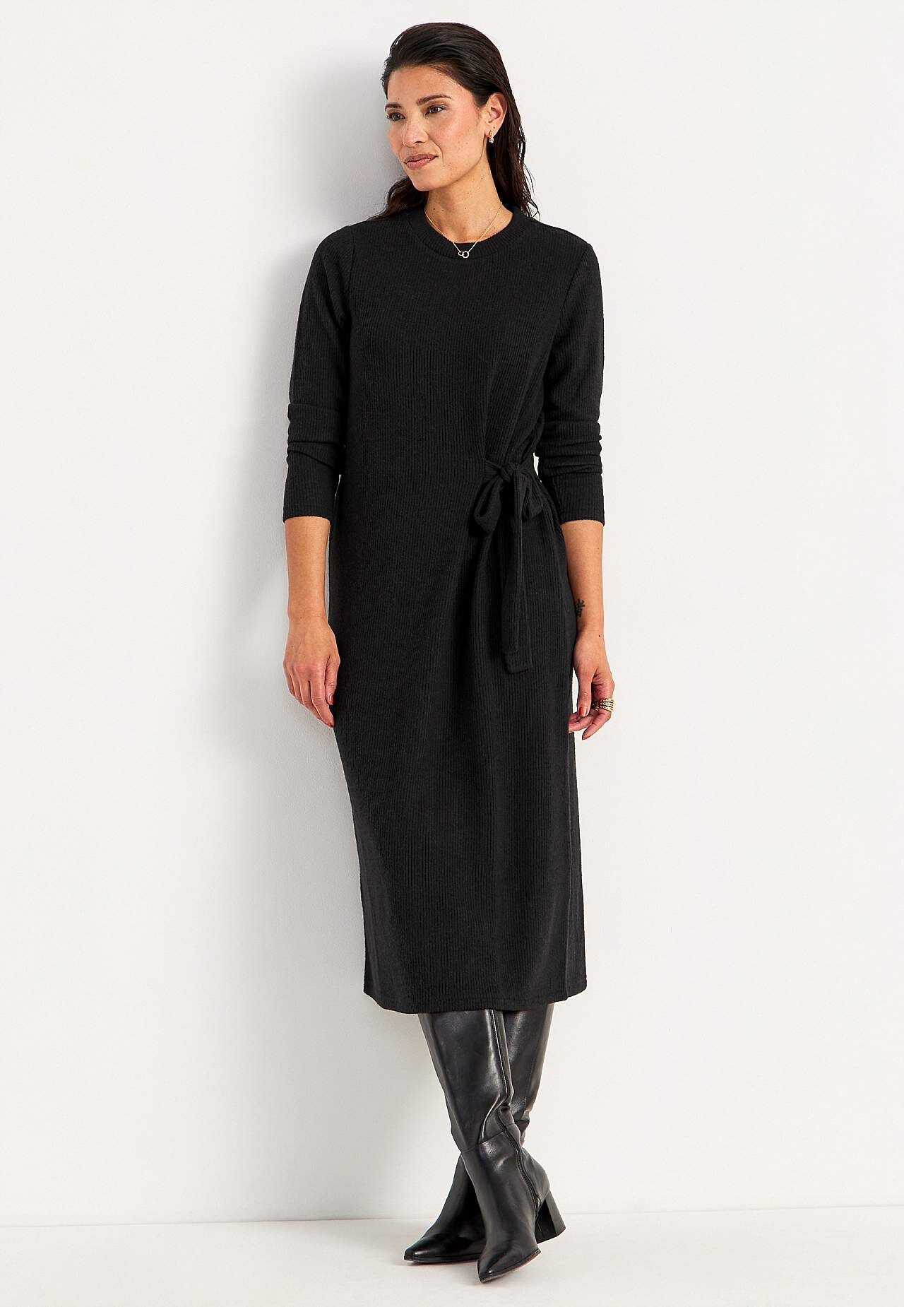 Super soft dress with tie strap