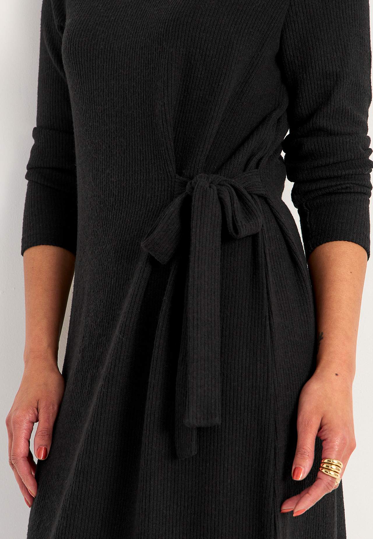 Super soft dress with tie strap