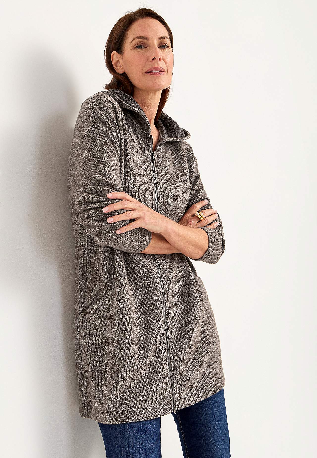 Super soft long cardigan with pockets Beata