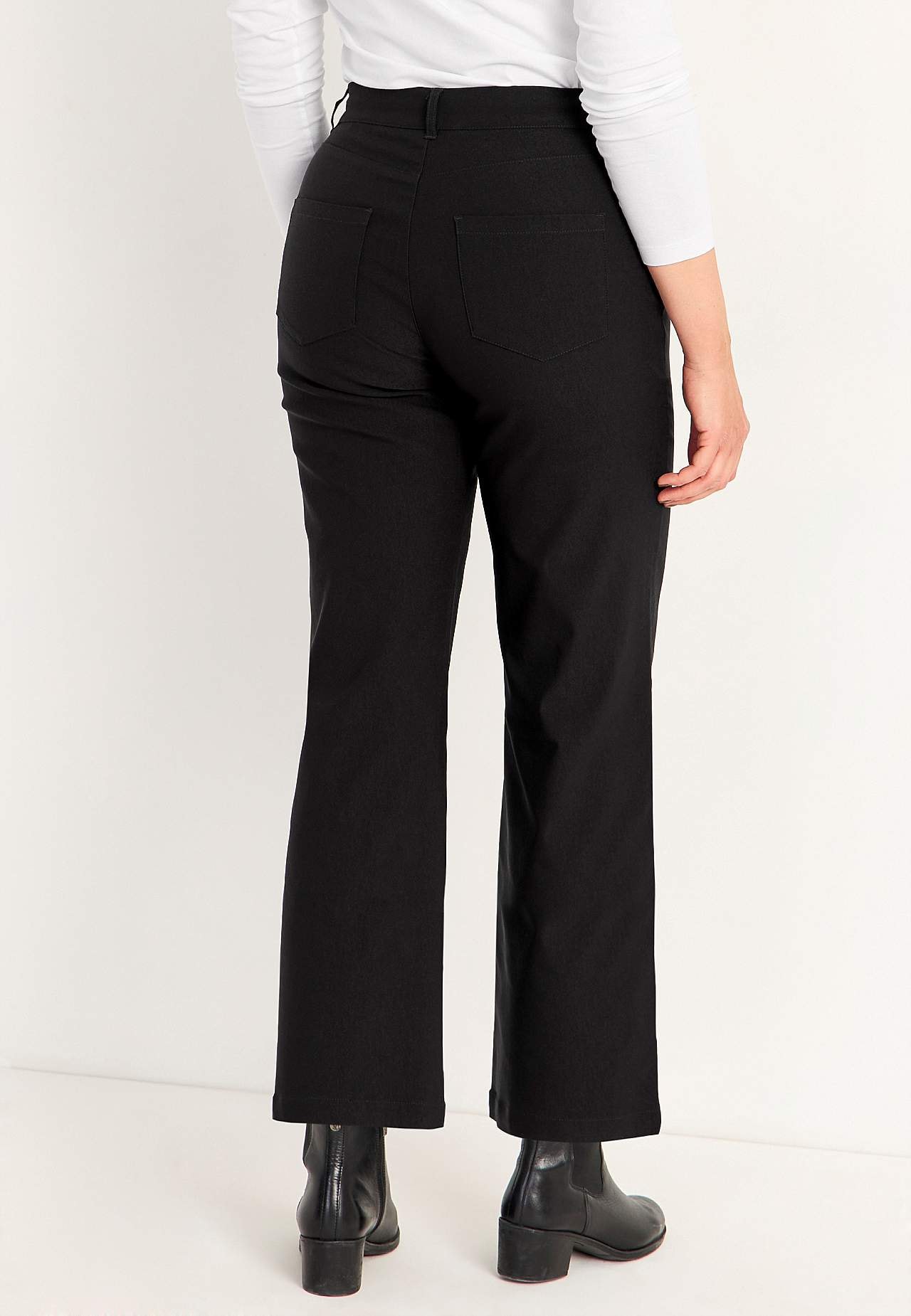 Wide ankle trousers in bengaline