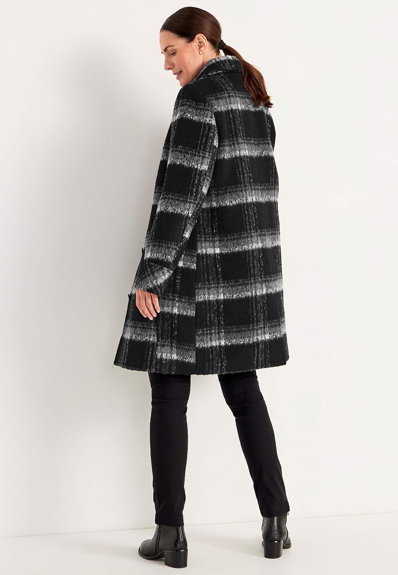 Checked coat