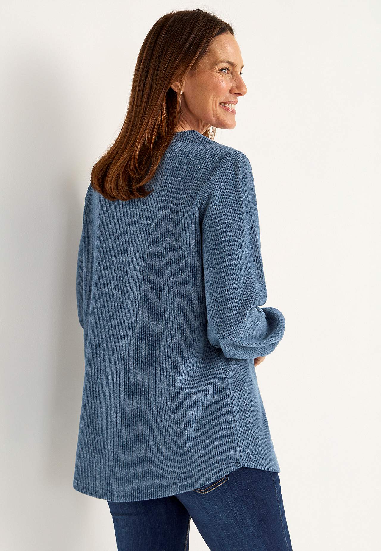 Soft jersey sweater with buttons Beata