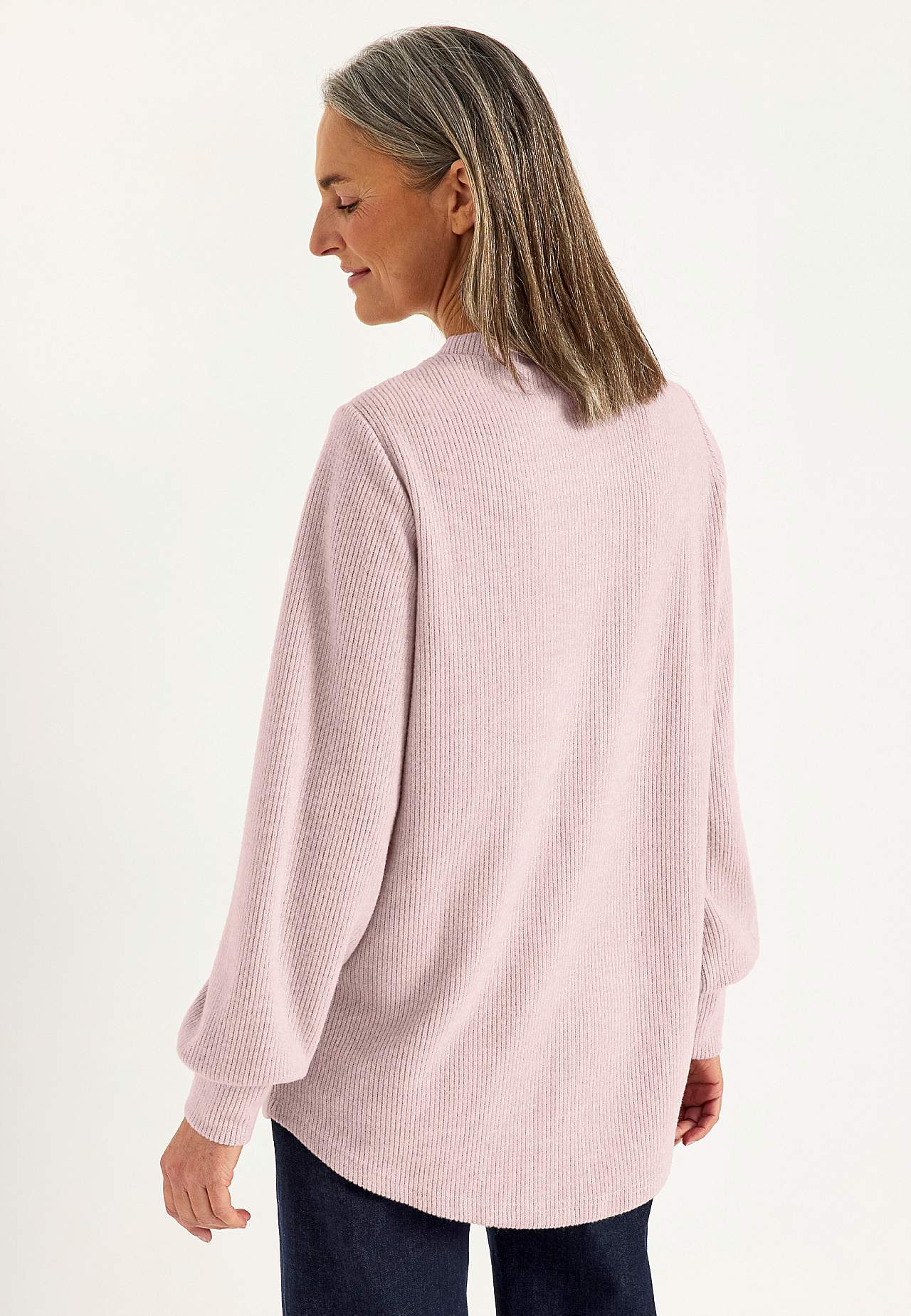 Soft jersey sweater with buttons Beata