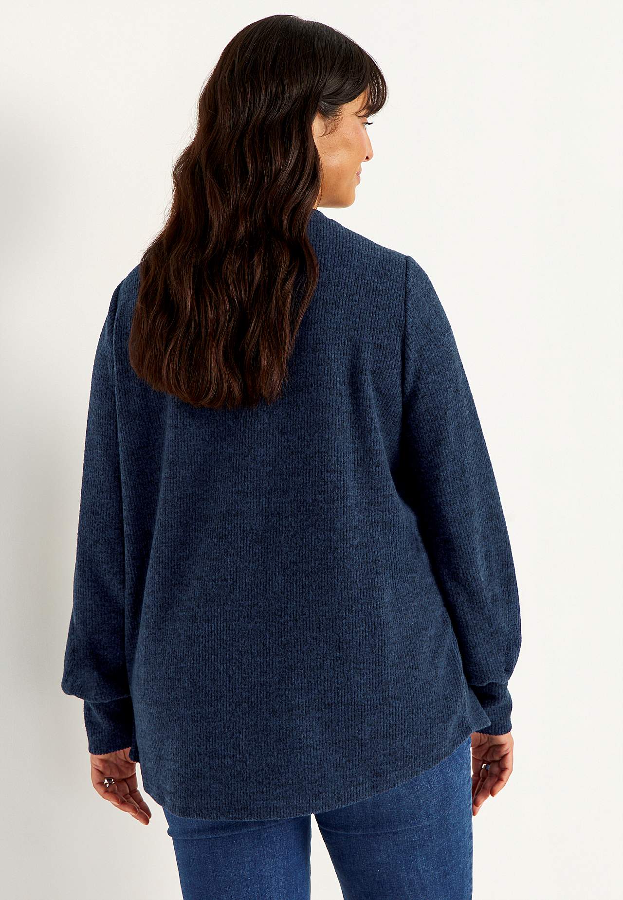 Soft jersey sweater with buttons Beata