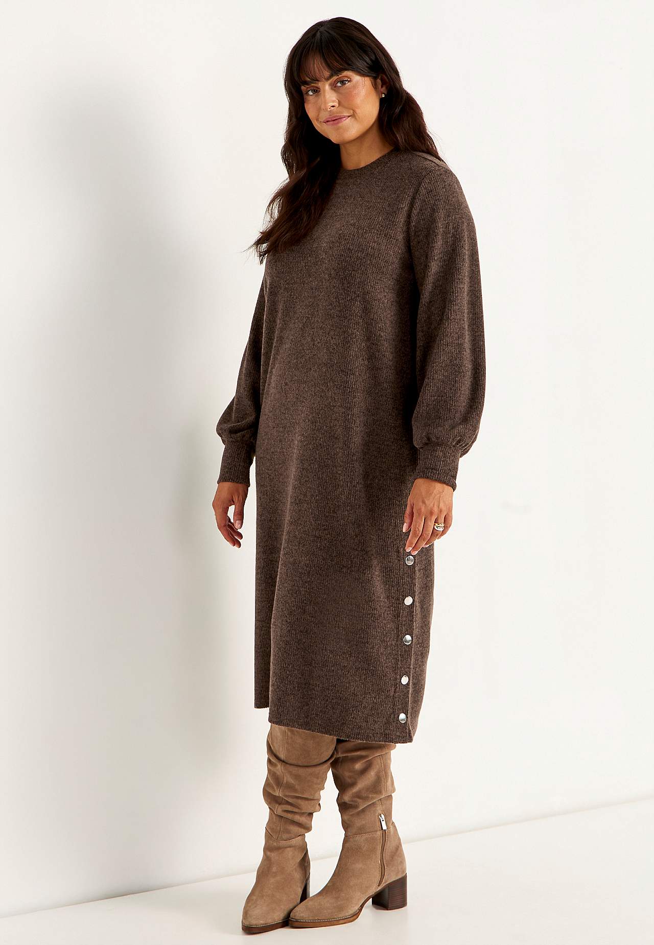 Super soft dress with buttons Beata