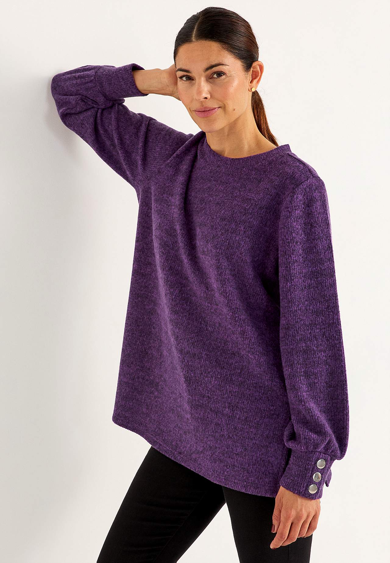 Super soft tunic with melange colours