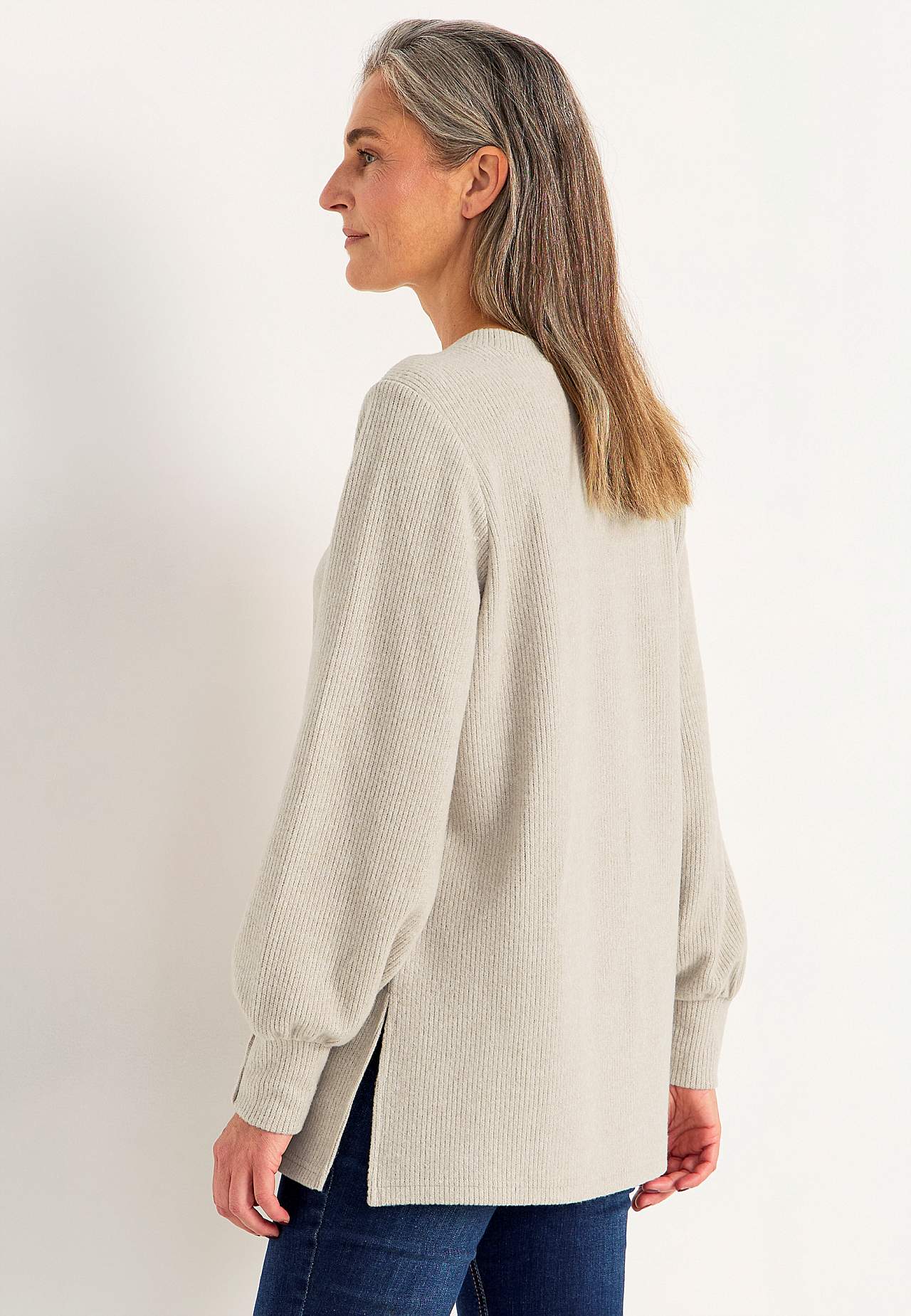 Super soft tunic with melange colours