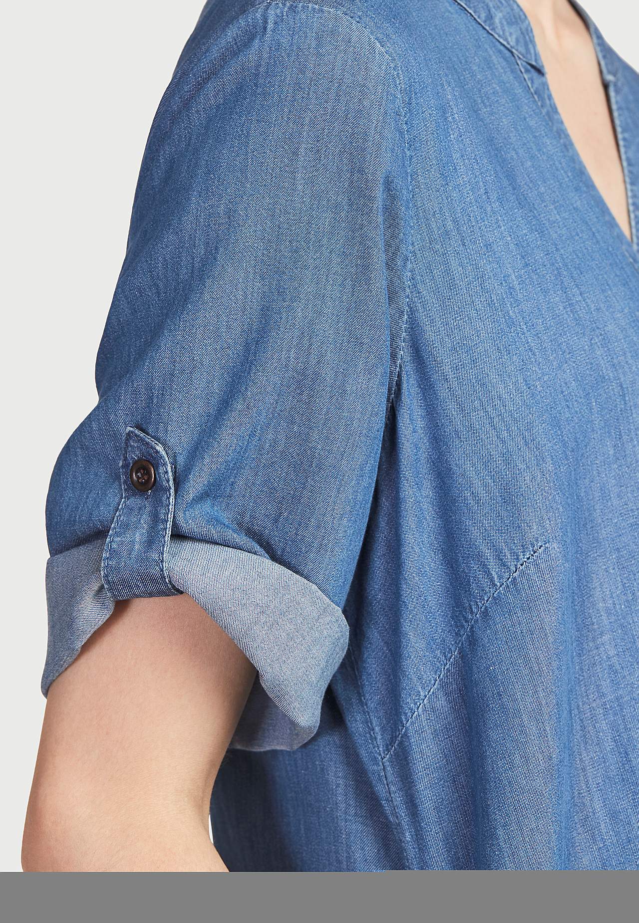 Denim dress in soft washed denim