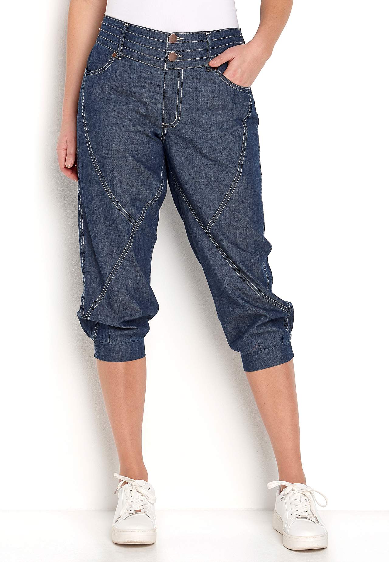 Woven capri trousers Janelle