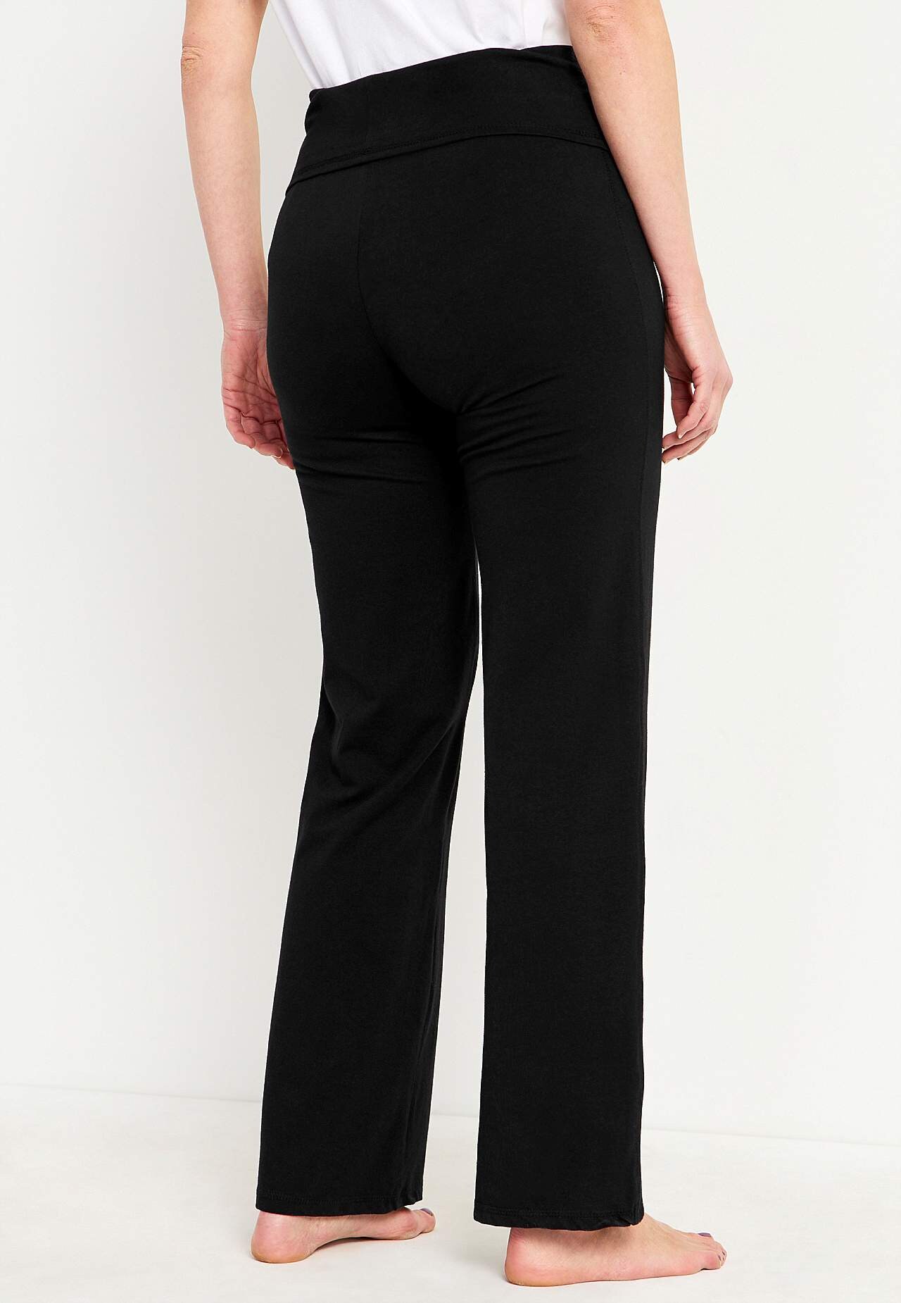 Trousers with wide waistband