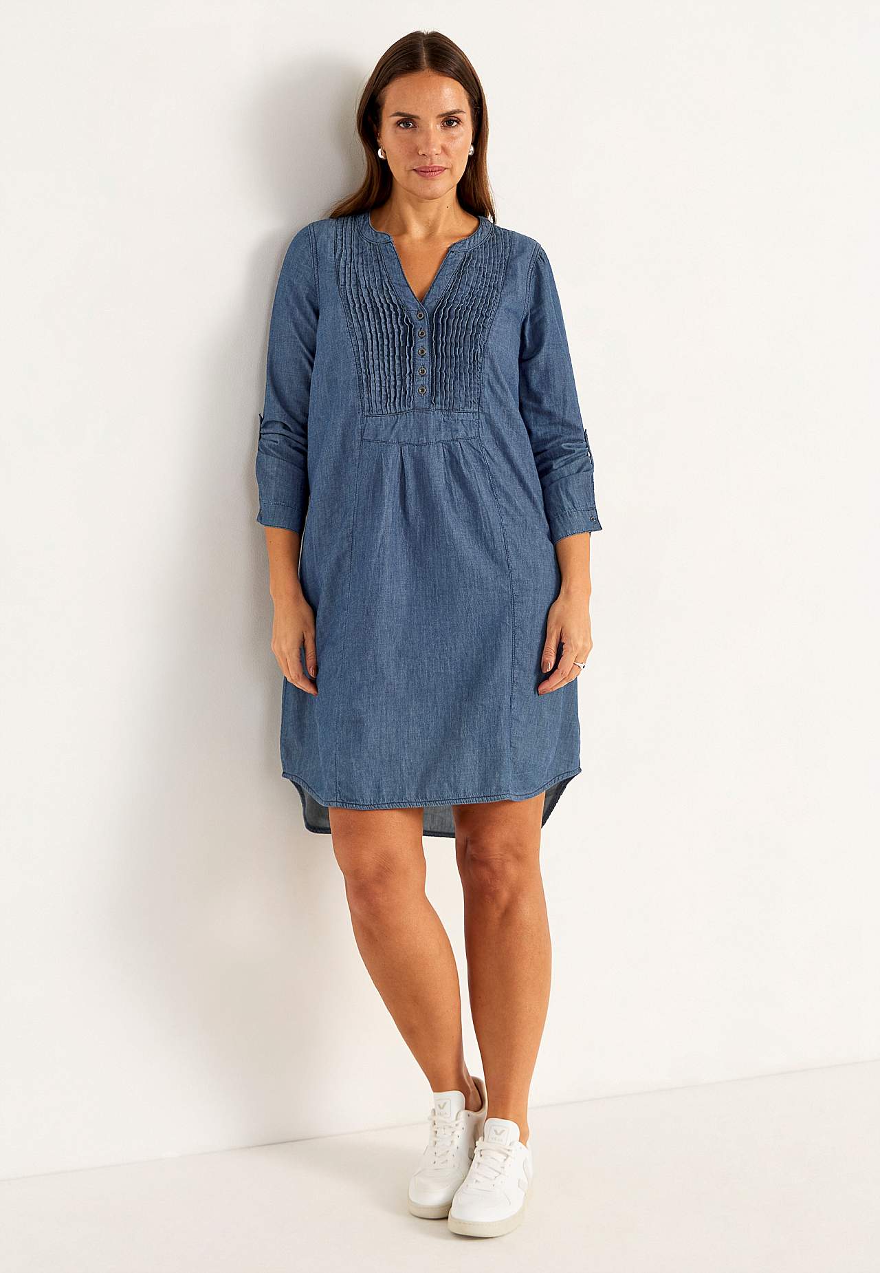 Spacious denim dress