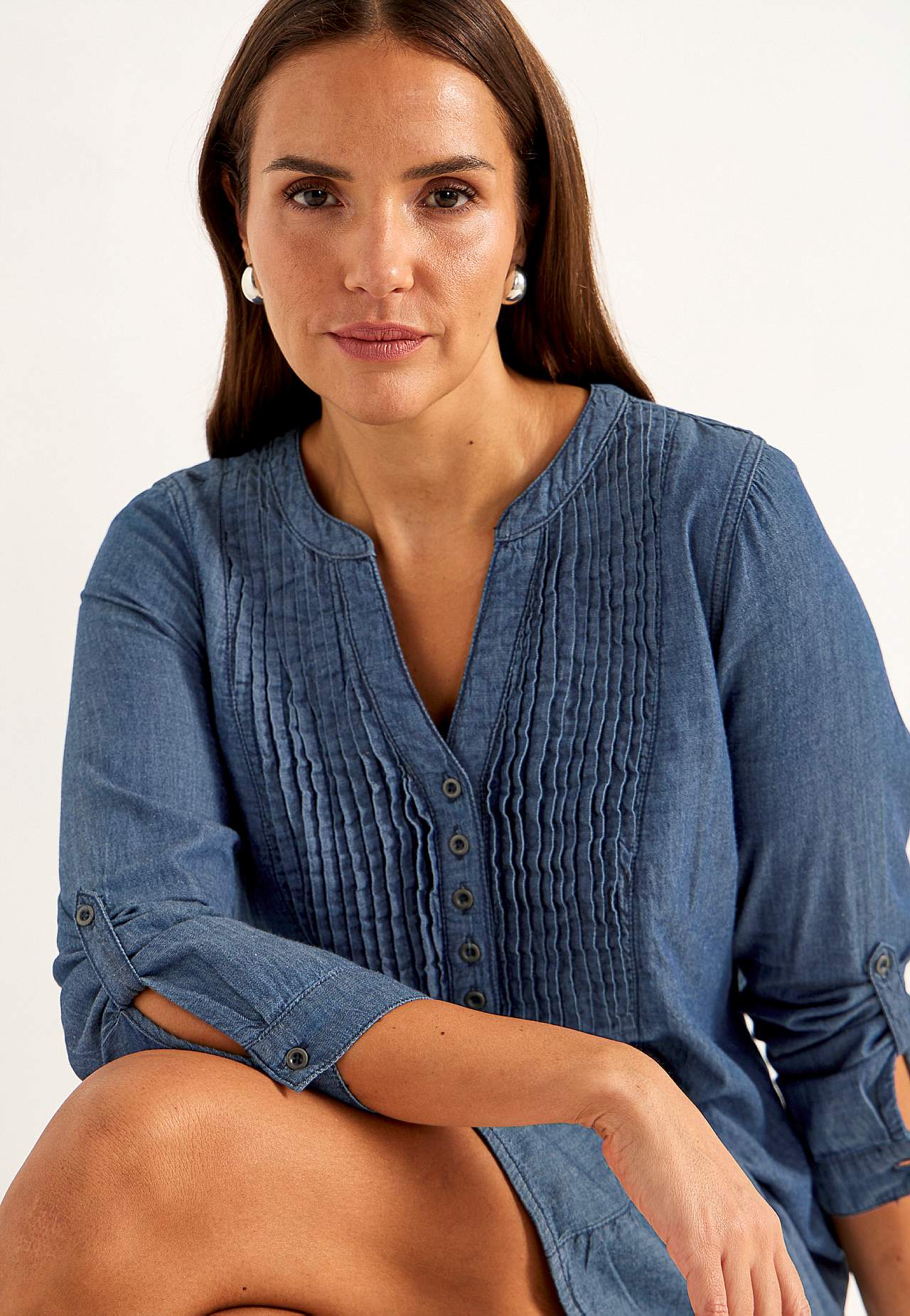 Spacious denim dress