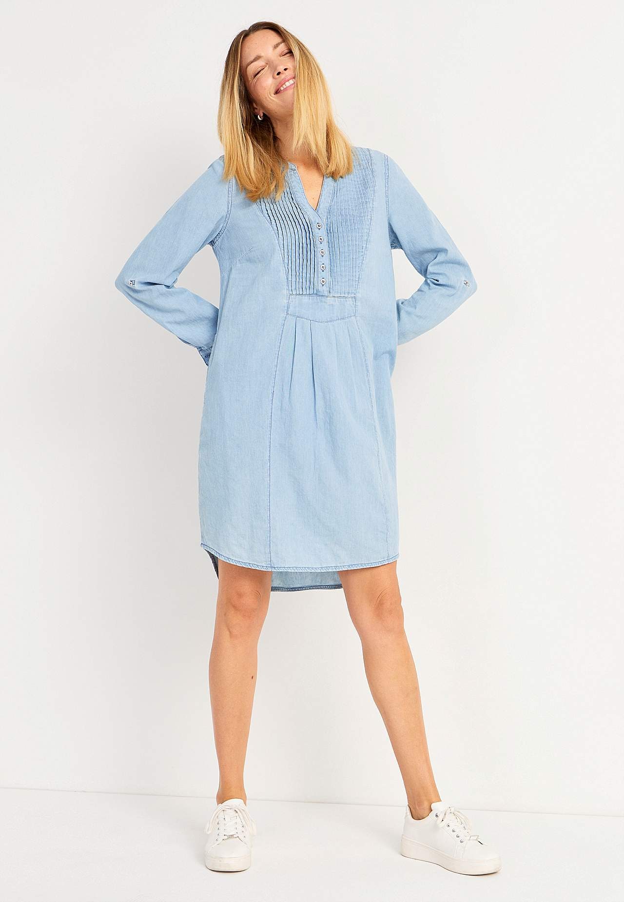 Spacious denim dress
