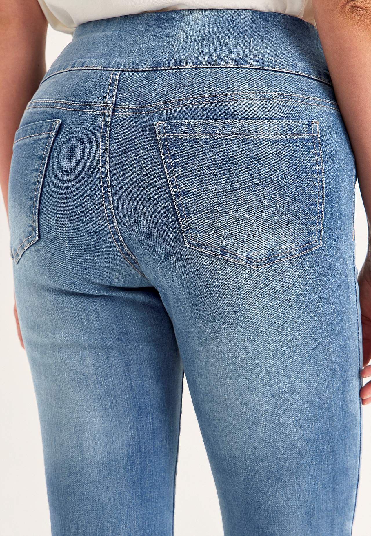 Stretchy jeggings with high elasticized waist Elin