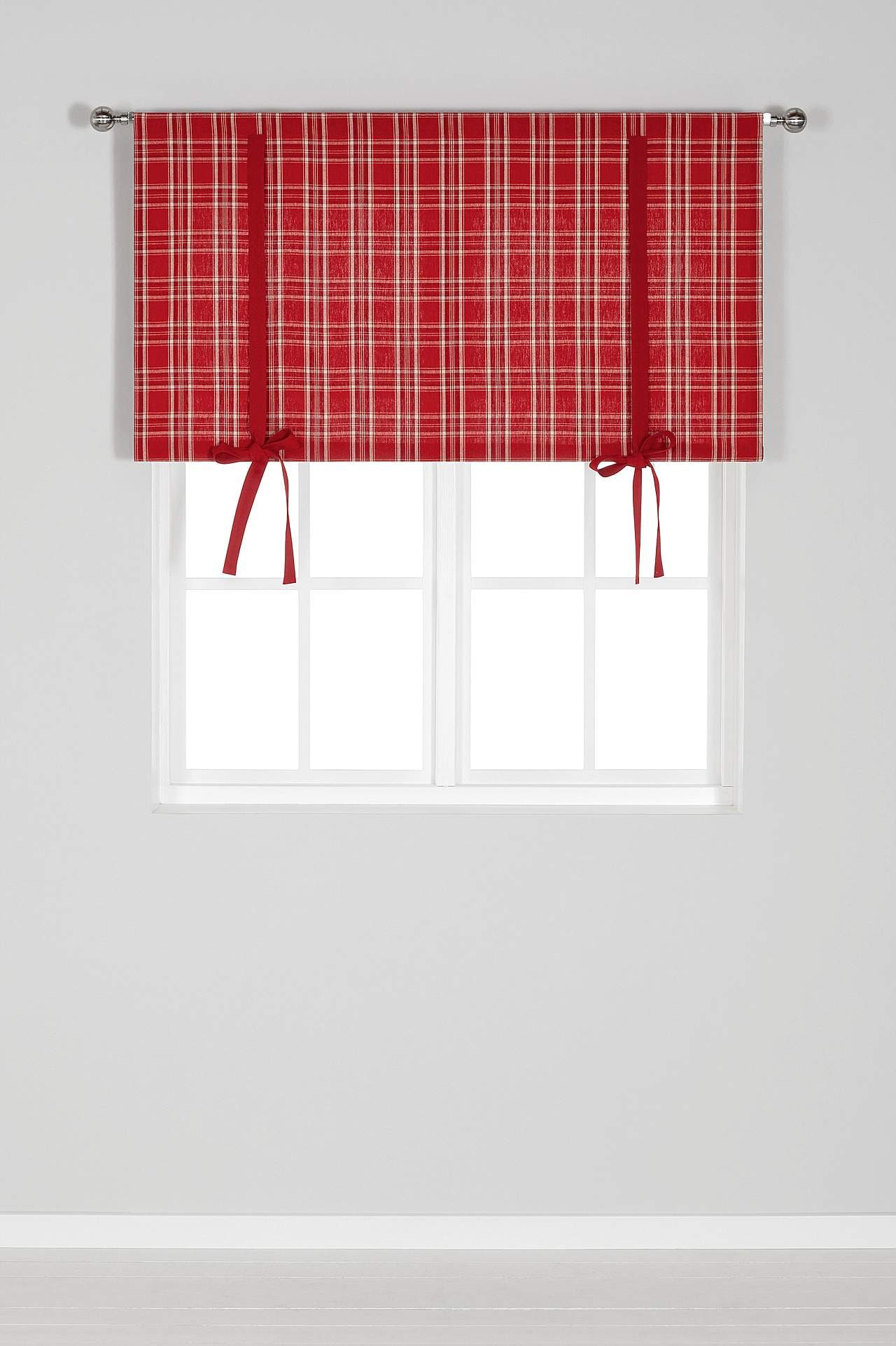 Checked Christmas curtain X-mas check