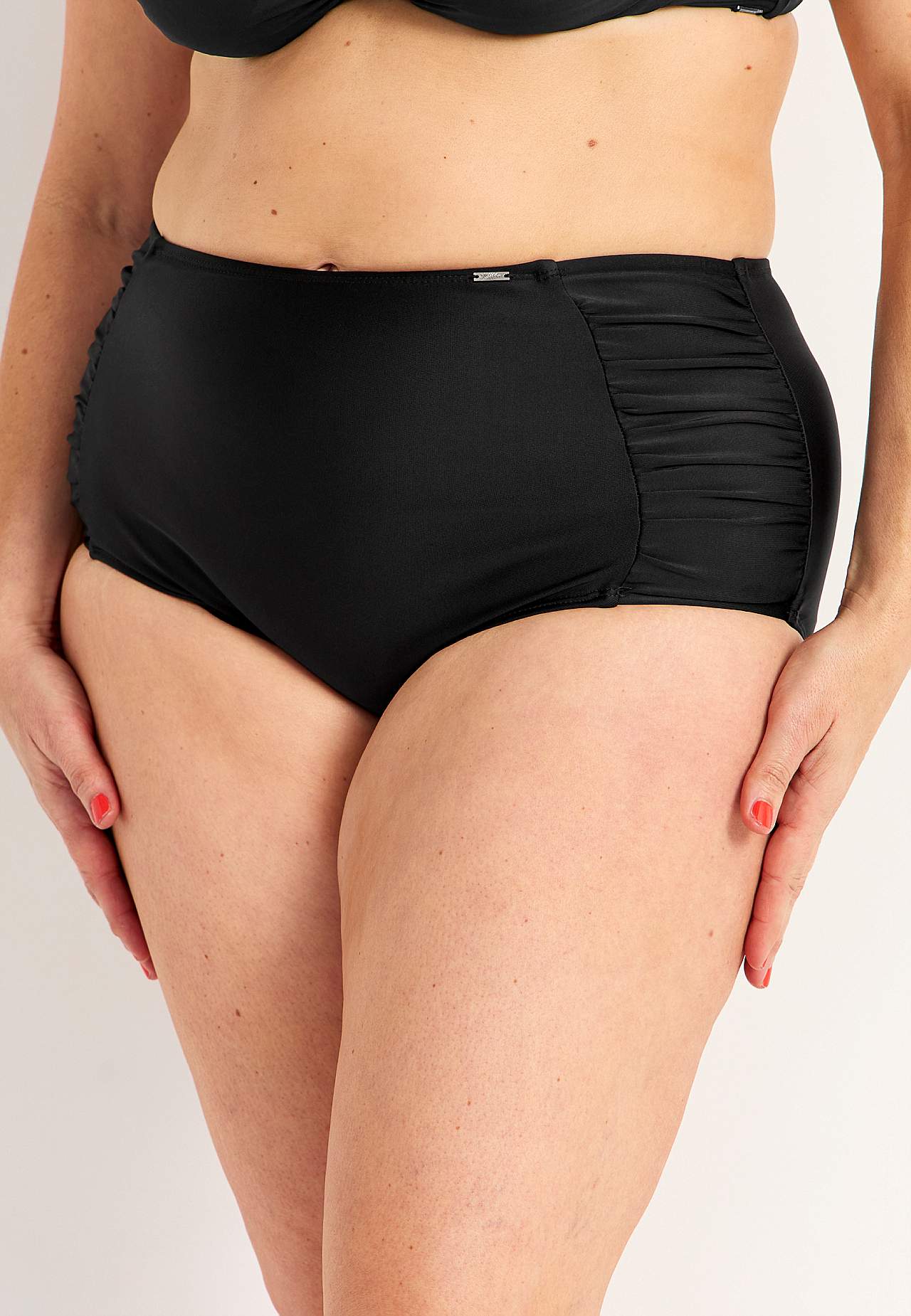 Ruched bikini bottom with high waist Honolulu