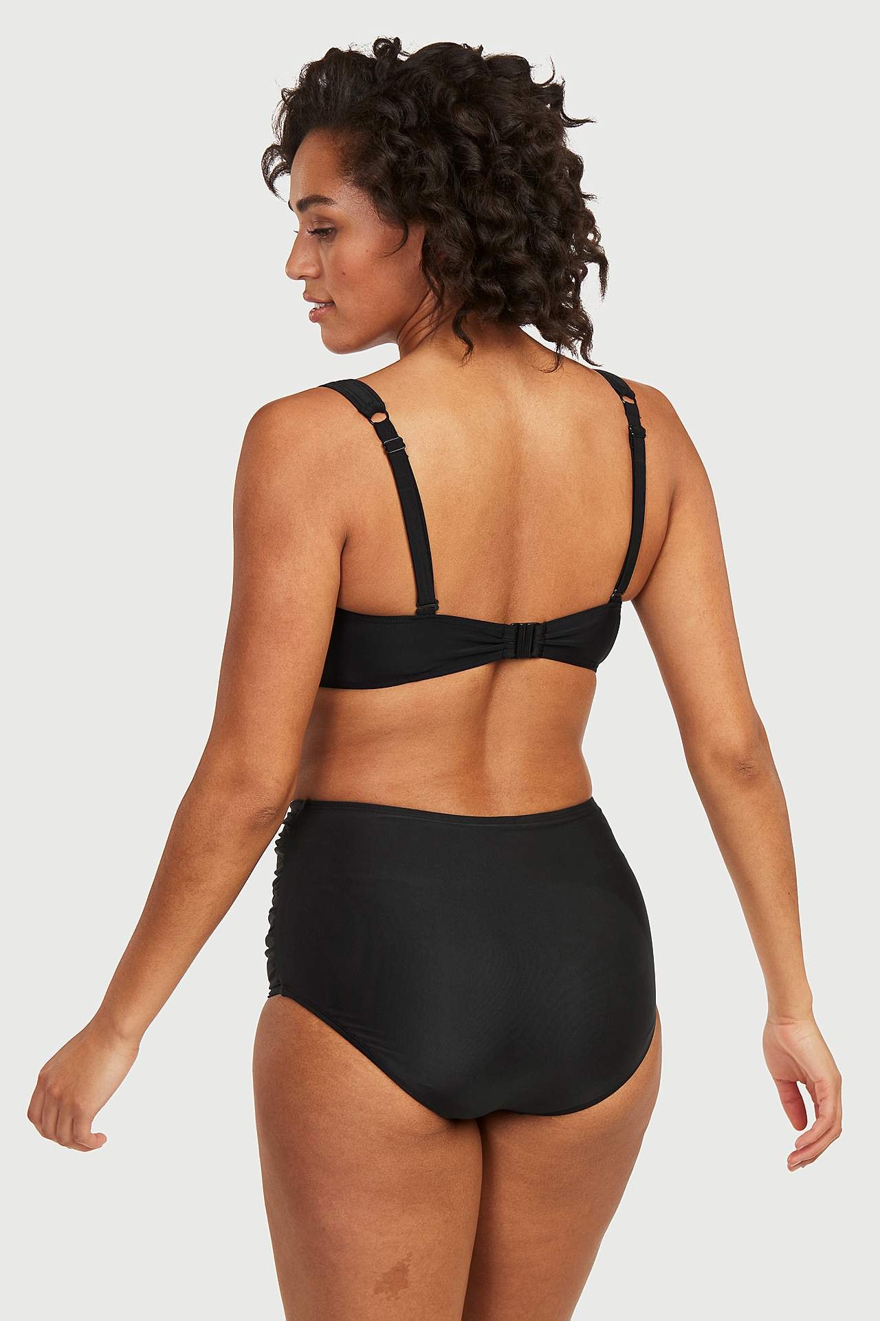 Ruched bikini bottom with high waist Honolulu
