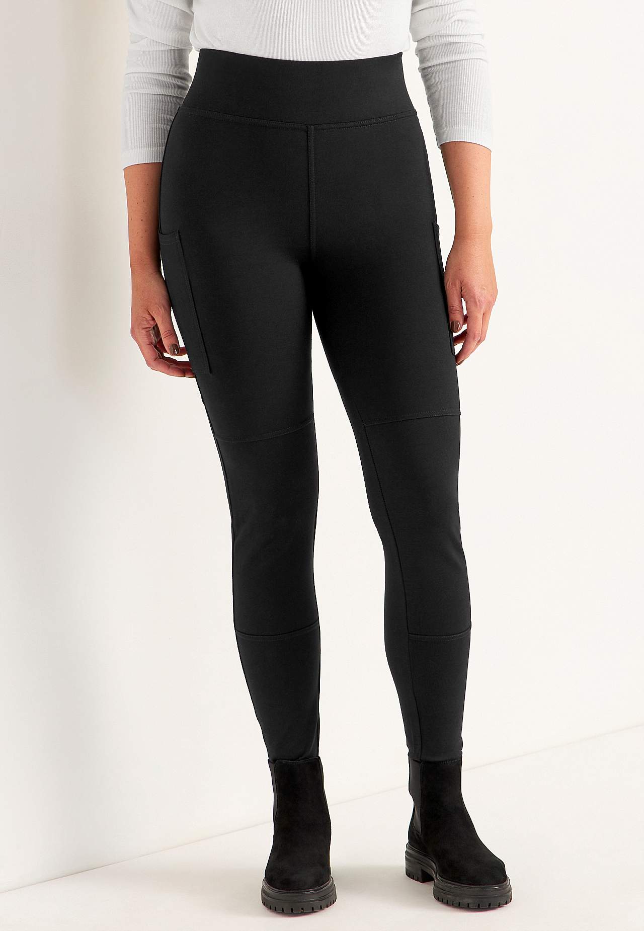 Leggings med sidelommer billede