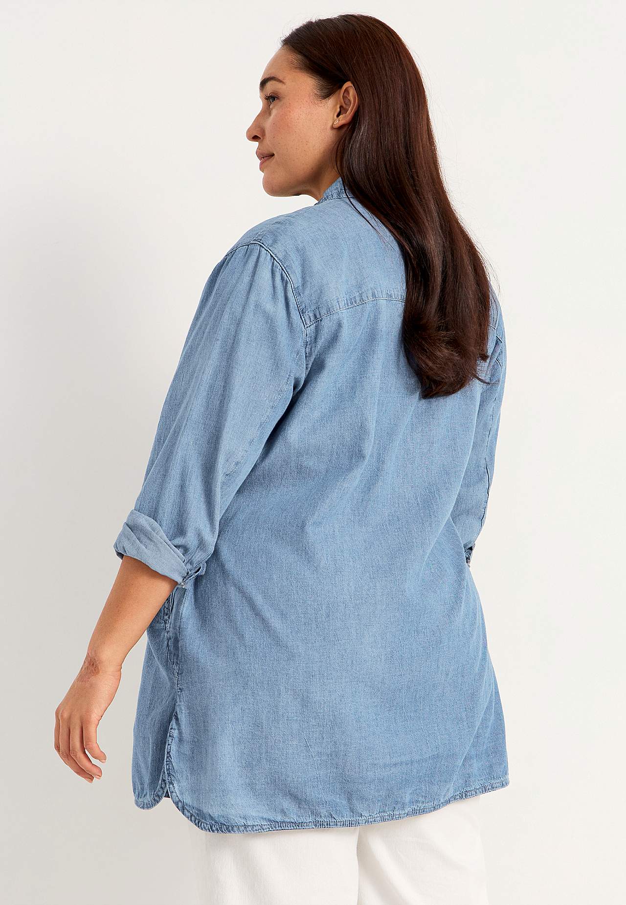 Long denim shirt