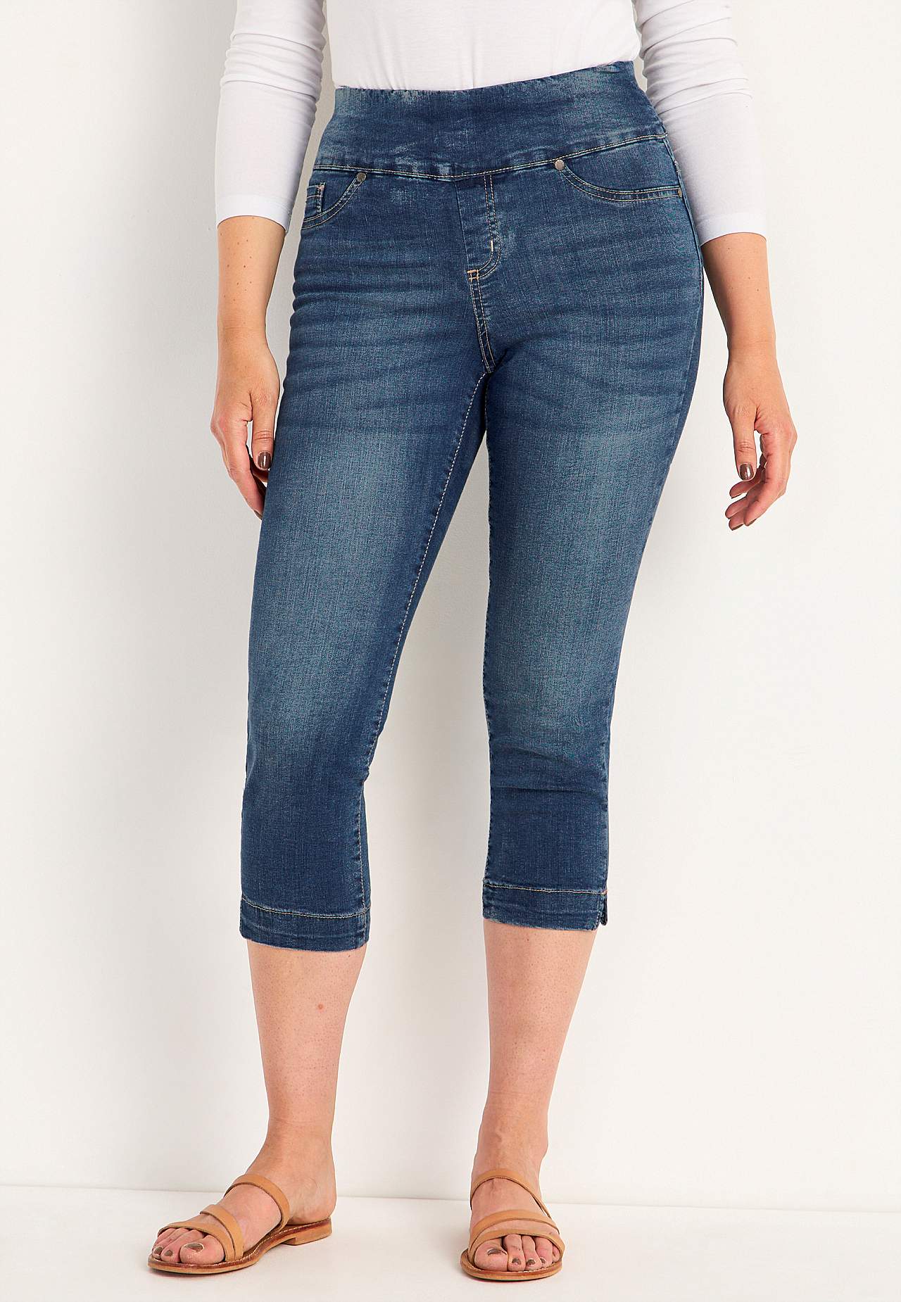 Super comfortable capri jegging in denim Elin