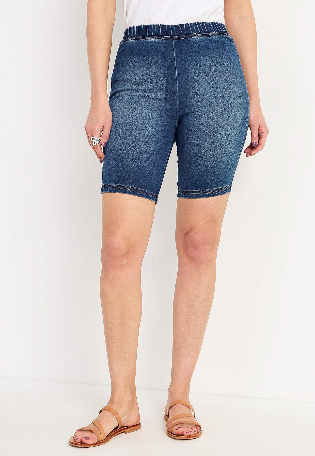 Cycling shorts in denim