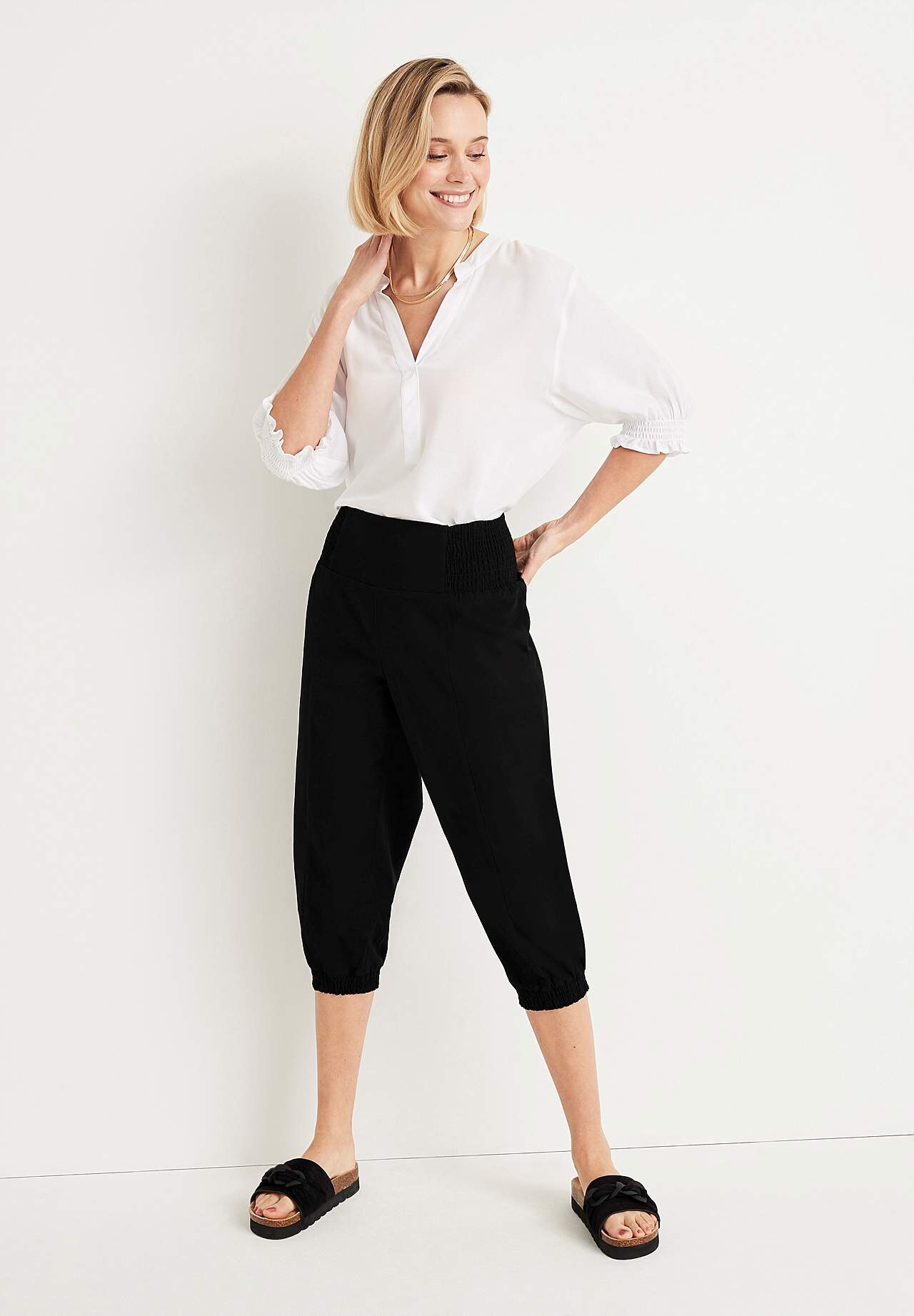 Woven capri trousers Nellie