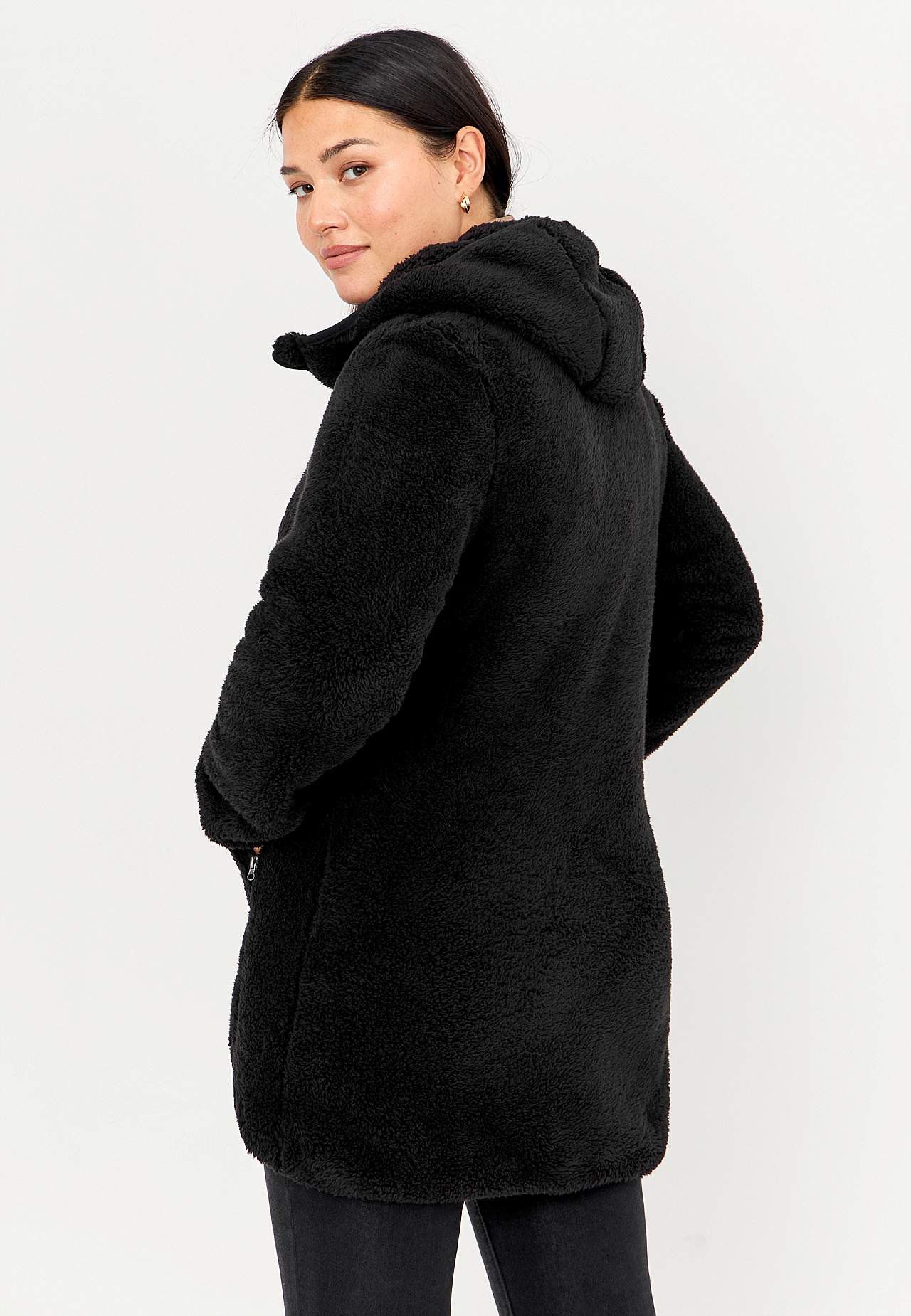 Cosy fleece jacket with hood