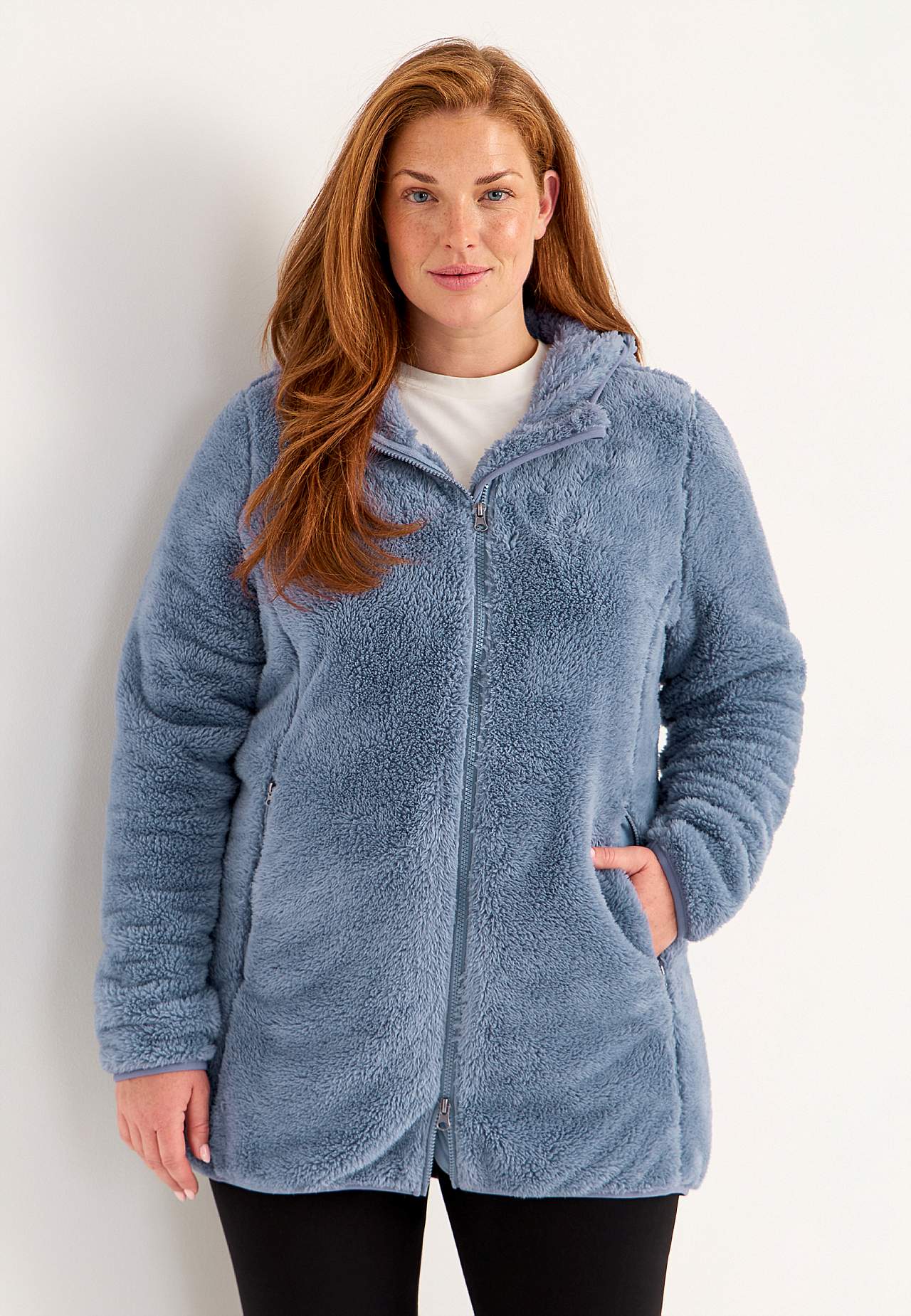Cosy fleece jacket with hood