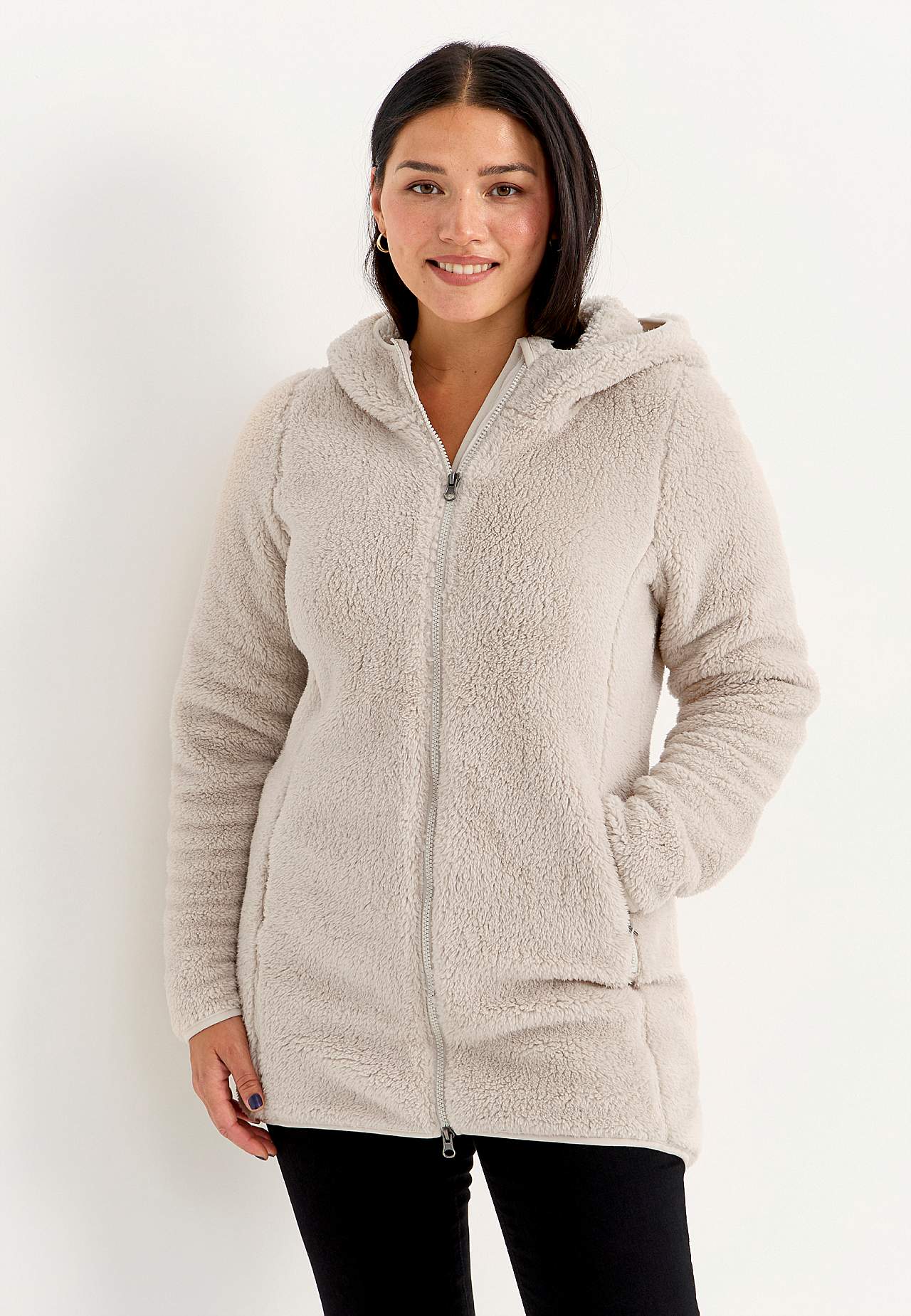 Cosy fleece jacket with hood